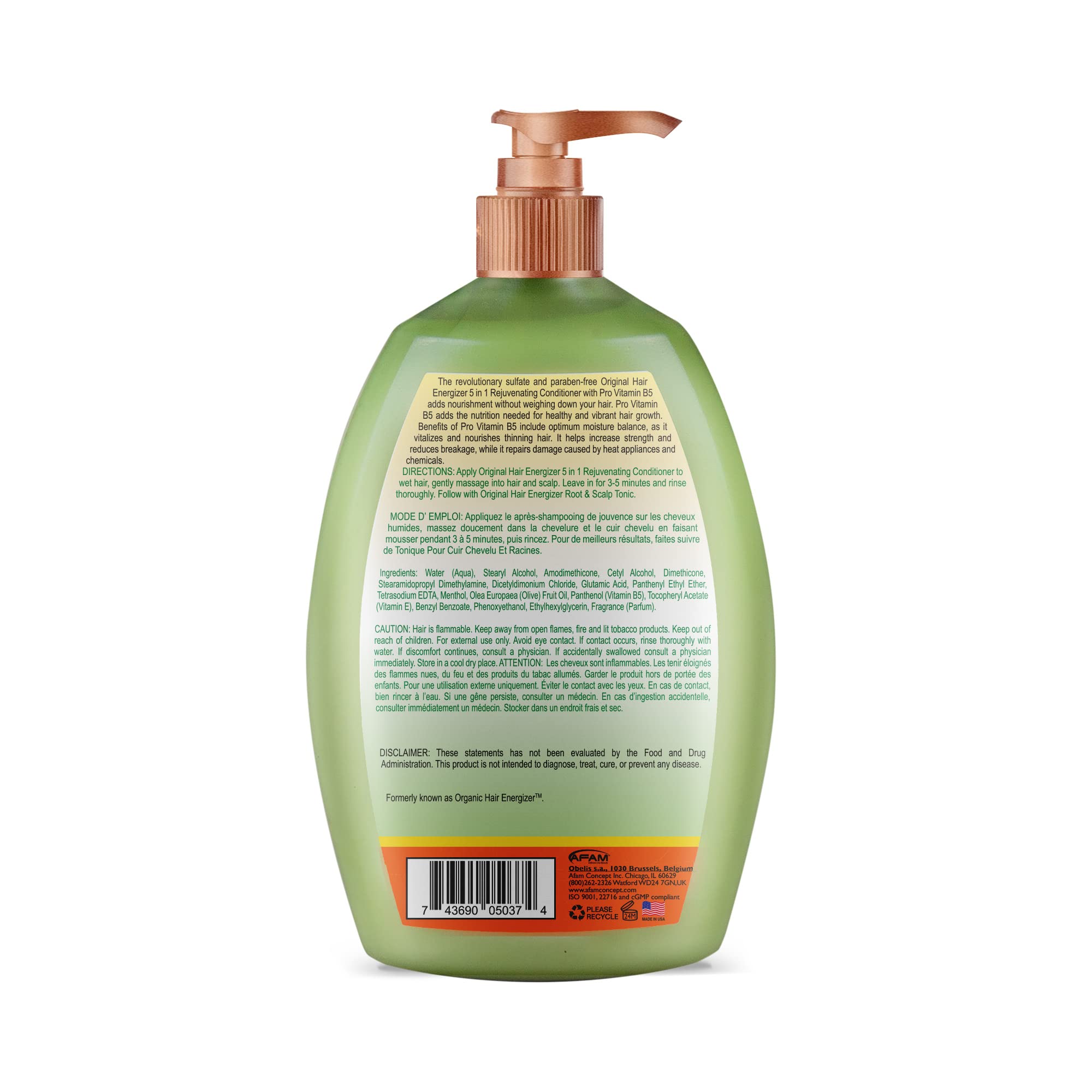 Organic Hair Energizer 2-in-1 Hair Growth Shampoo & Conditioner (13 oz each)