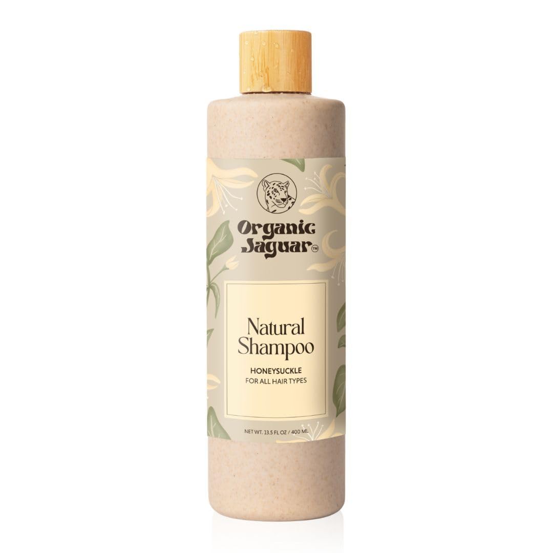 Organic Jaguar Natural Shampoo – Sulfate-Free Castor Oil & Honeysuckle, 13.5 fl oz
