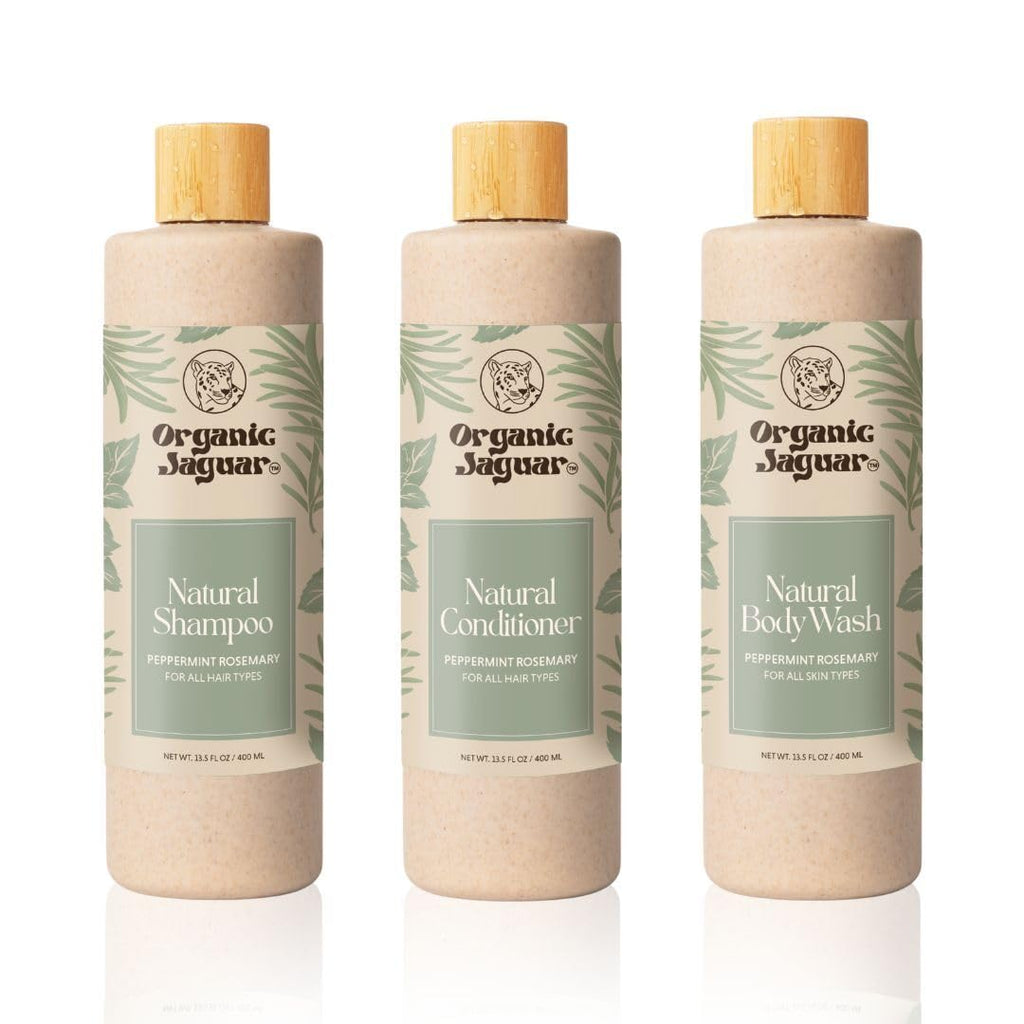 Organic Jaguar All Natural Peppermint Rosemary Conditioner – Sulfate Free, Vitamin E, Castor & Argan Oils, 13.5 fl oz