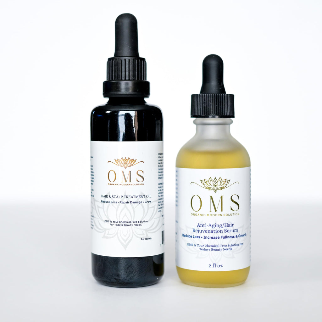 ORGANIC MODERN SOLUTION Pre-Shampoo Hair Thickening Oil & Growth Serum – 2-Pack Duo