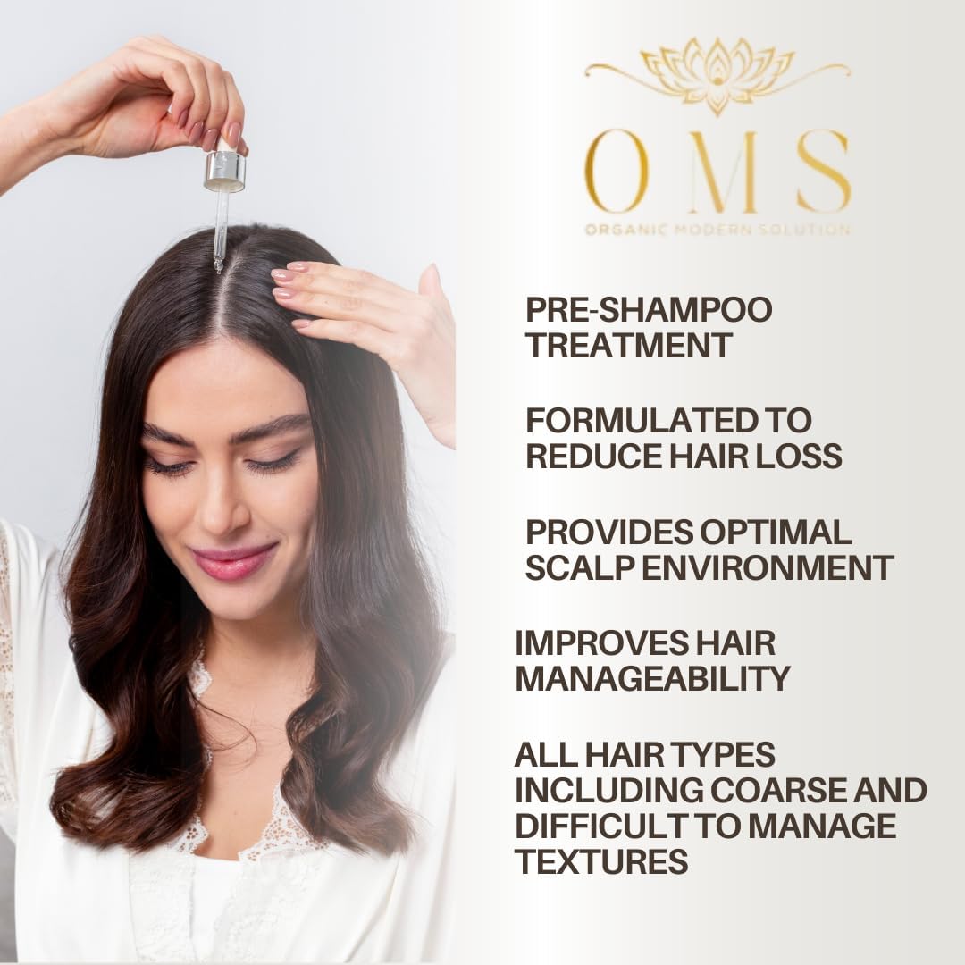 ORGANIC MODERN SOLUTION Pre-Shampoo Hair Thickening Oil & Growth Serum – 2-Pack Duo