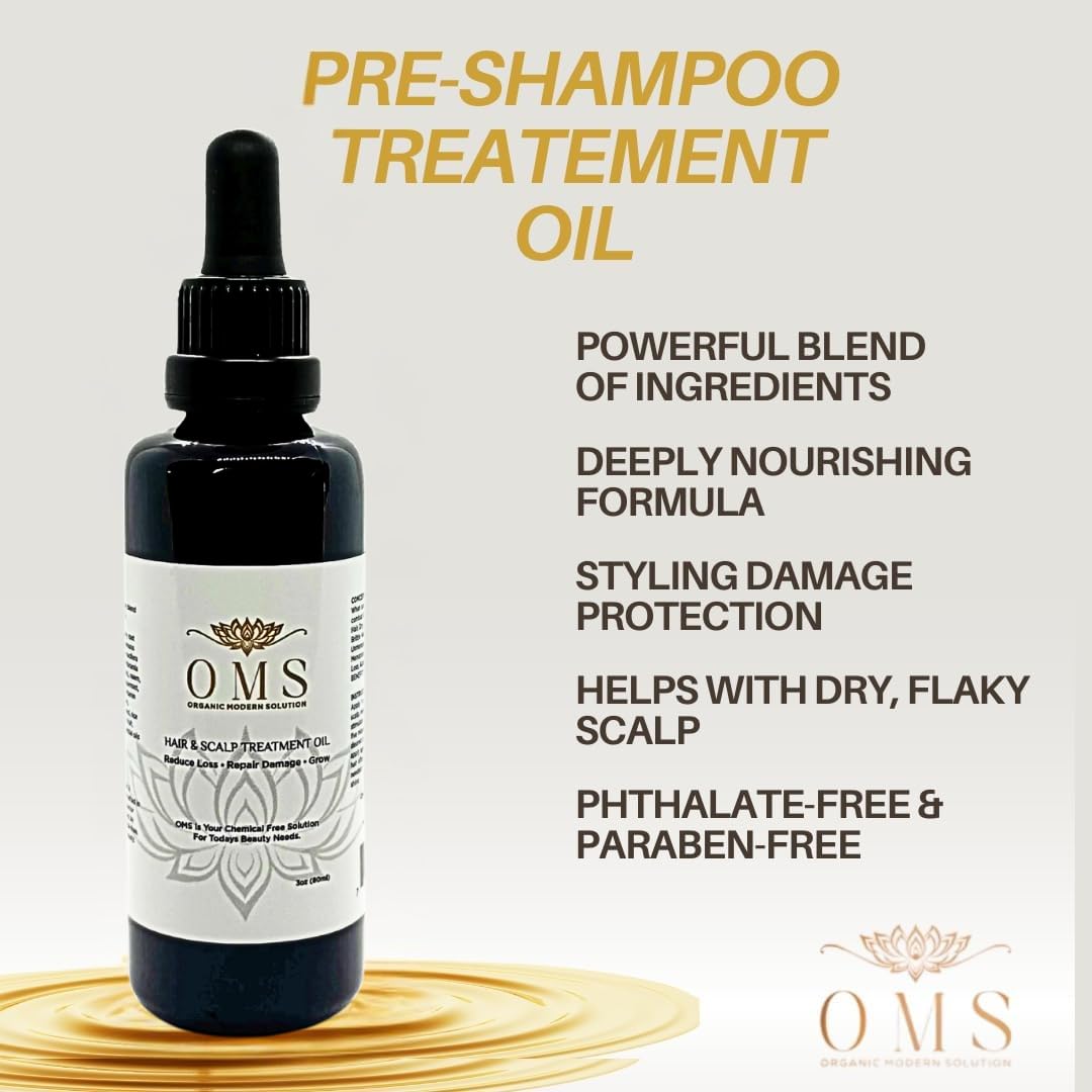 ORGANIC MODERN SOLUTION Pre-Shampoo Hair Thickening Oil & Growth Serum – 2-Pack Duo