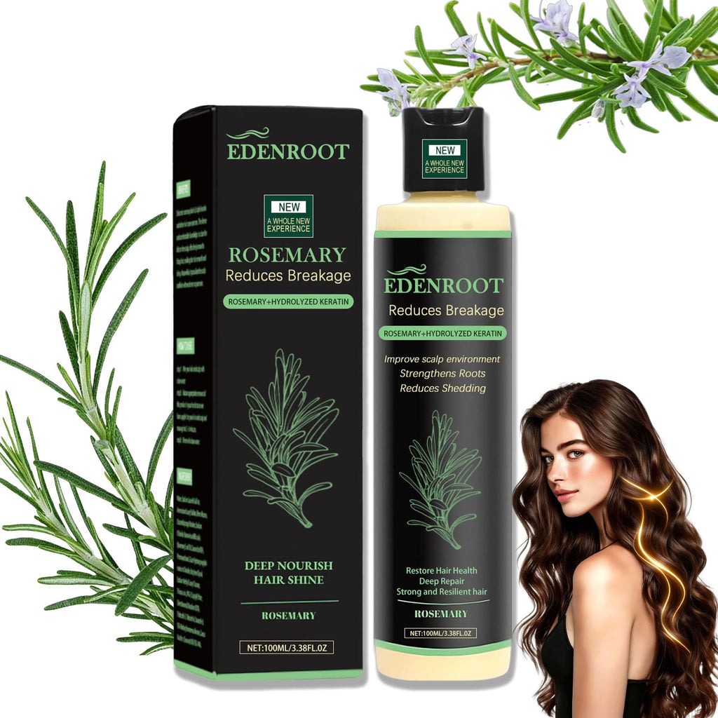 Organic Rosemary Hair Growth Shampoo with Hydrolyzed Keratin – Sulfate-Free Thickening (1 bottle)