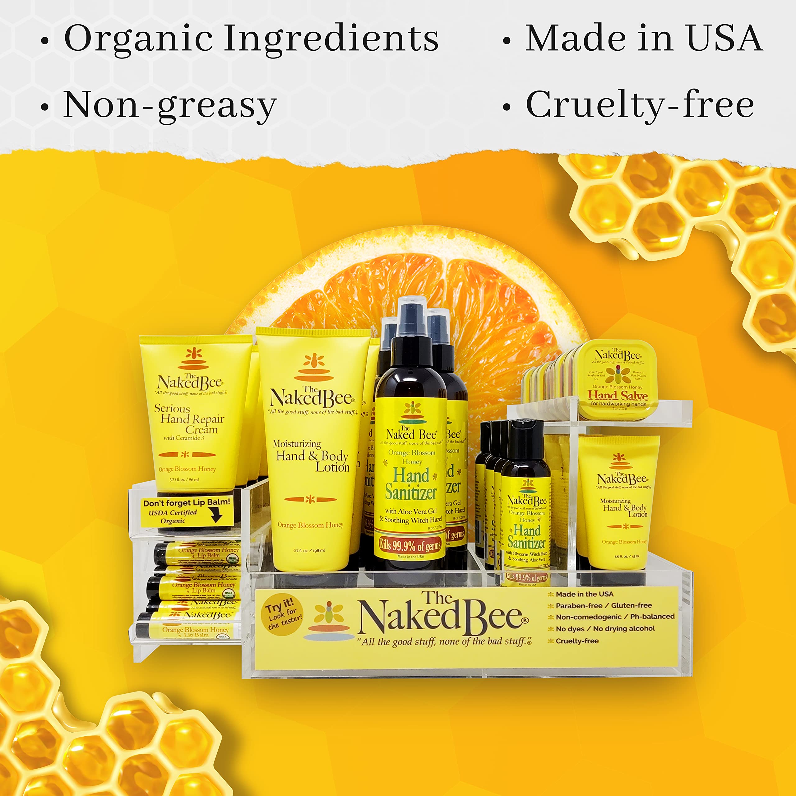The Naked Bee Orange Blossom Hand Salve - 3 Pack (1.5 oz Each)