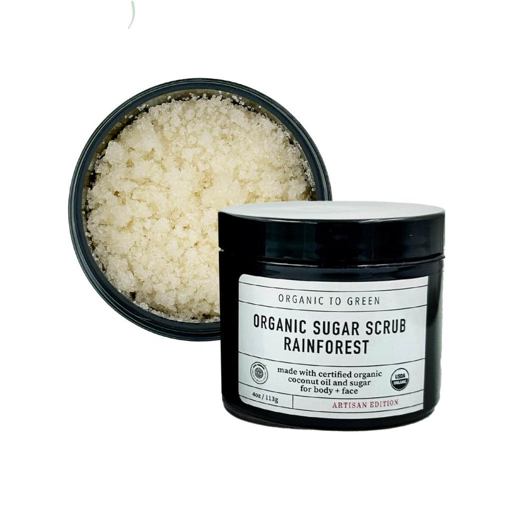 Organic To Green Rainforest Sugar Coconut Oil Scrub - Exfoliate & Moisturize