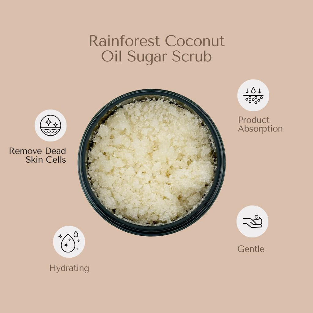 Organic To Green Rainforest Sugar Coconut Oil Scrub - Exfoliate & Moisturize