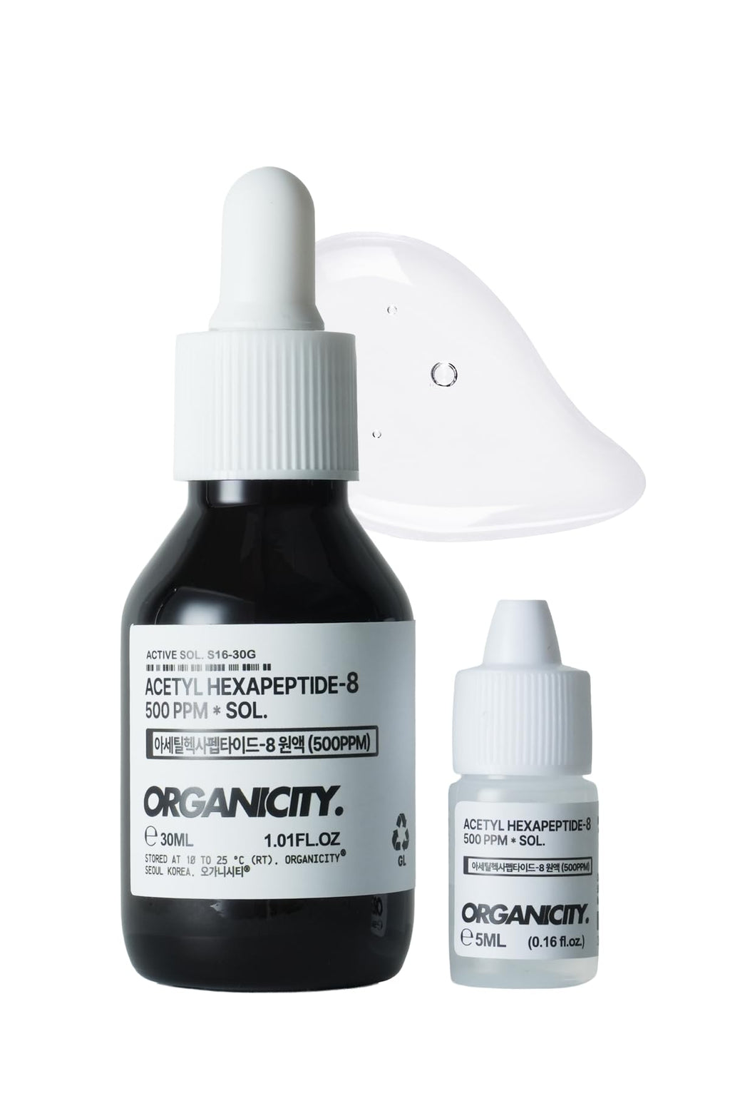 Organicity Argireline Solution 10% Acetyl Hexapeptide-8 Serum – 1.01 fl oz + 0.16 fl oz | Lifting & Firming