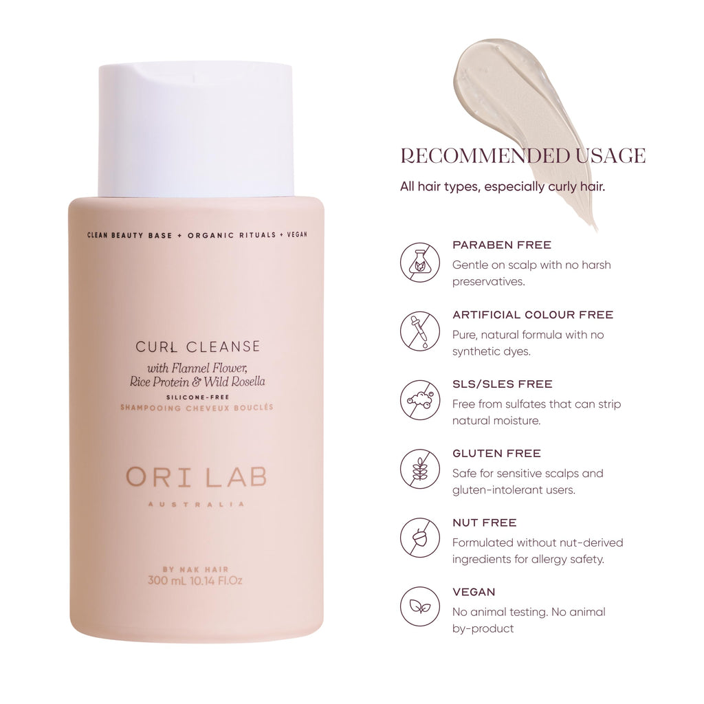 ORI LAB Curl Cleanse 300ml – Silicone-free Curl Cleanser