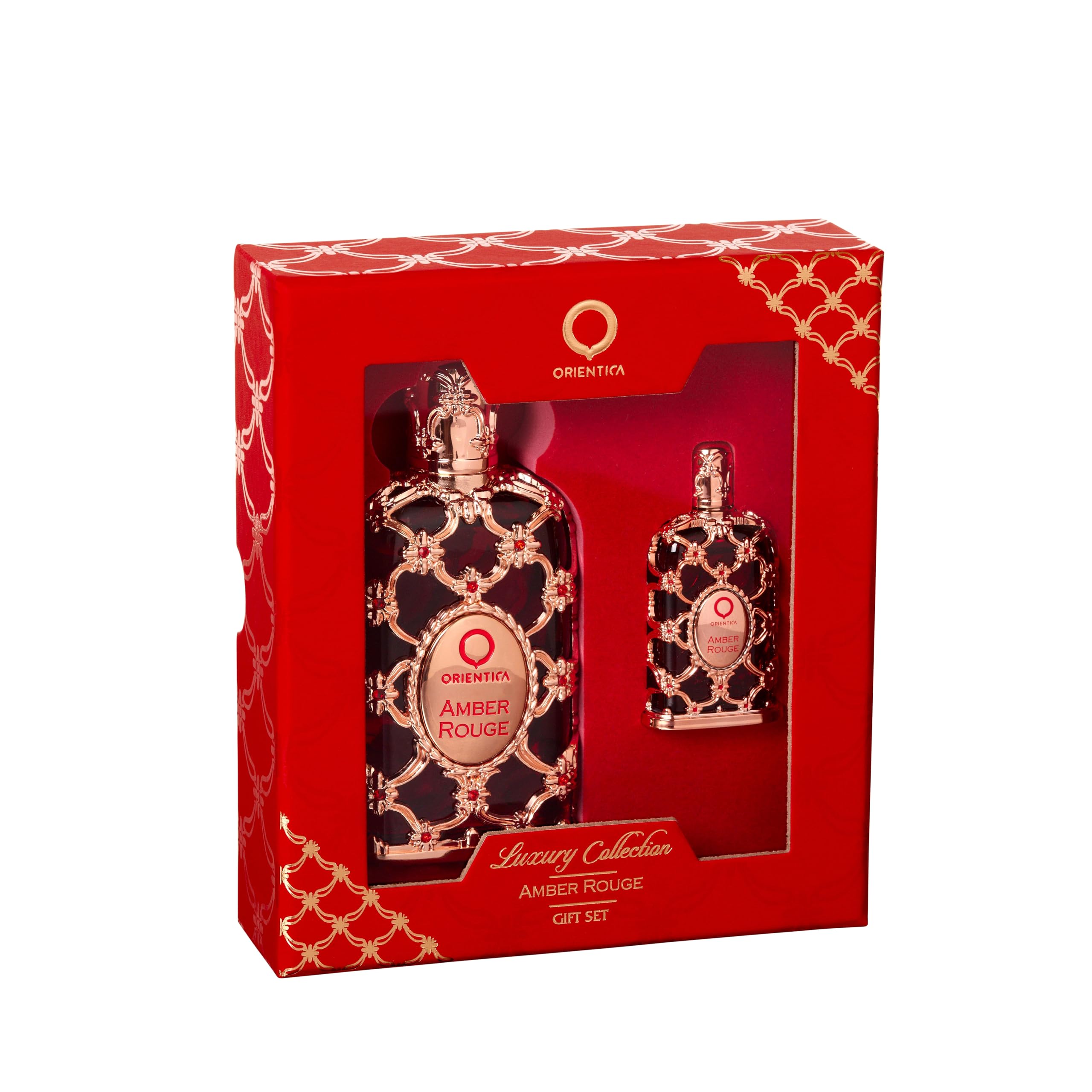 Orientica Amber Rouge 2-Piece EDP Gift Set – Woody Amber, Jasmine (30ml + 7.5ml)