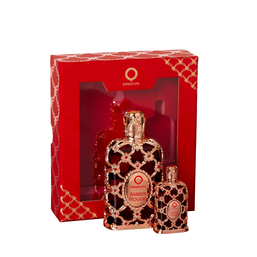 Orientica Amber Rouge 2-Piece EDP Gift Set – Woody Amber, Jasmine (30ml + 7.5ml)