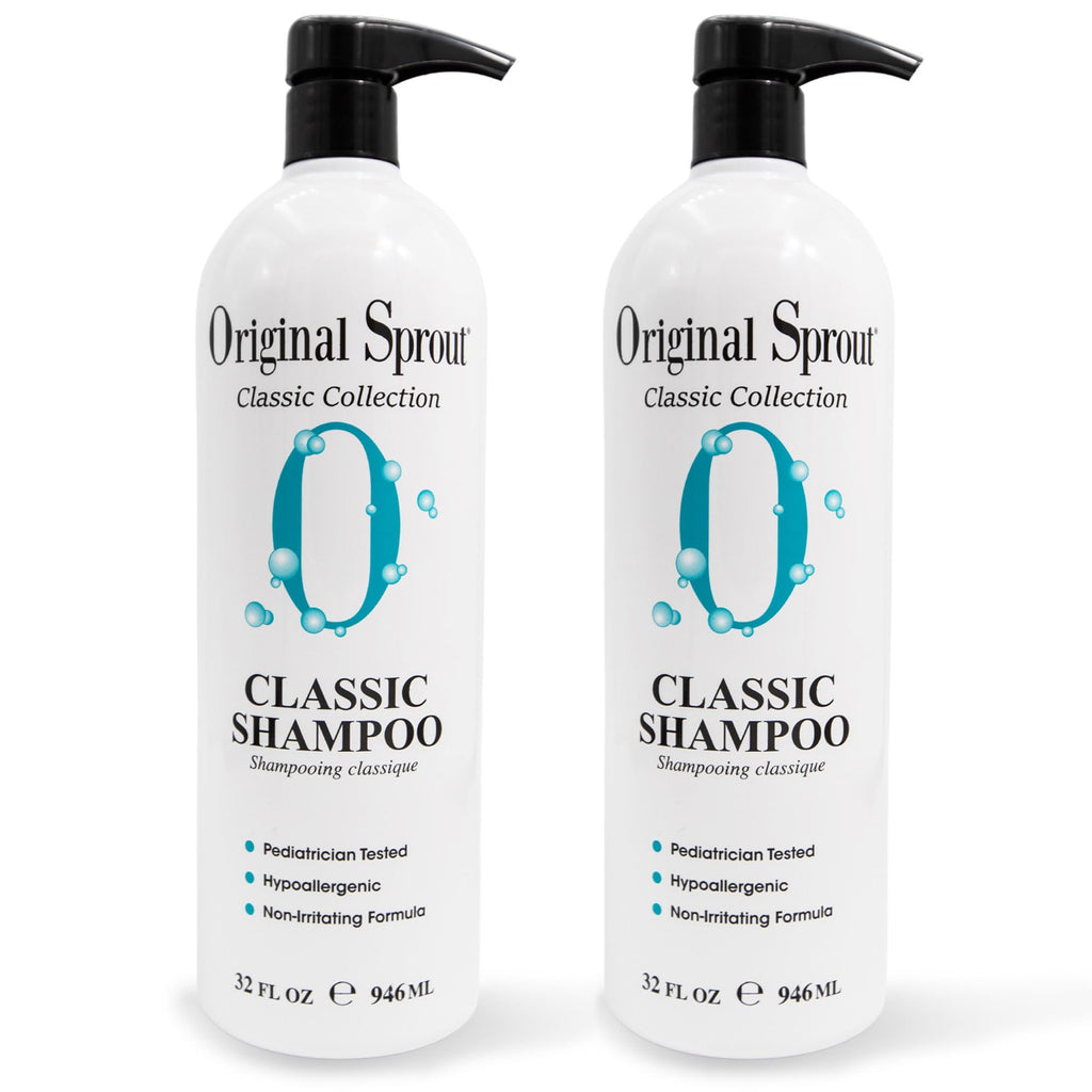 Original Sprout Classic Shampoo for All Hair Types – Sulfate Free & Vegan, 32 oz (Pack of 2)