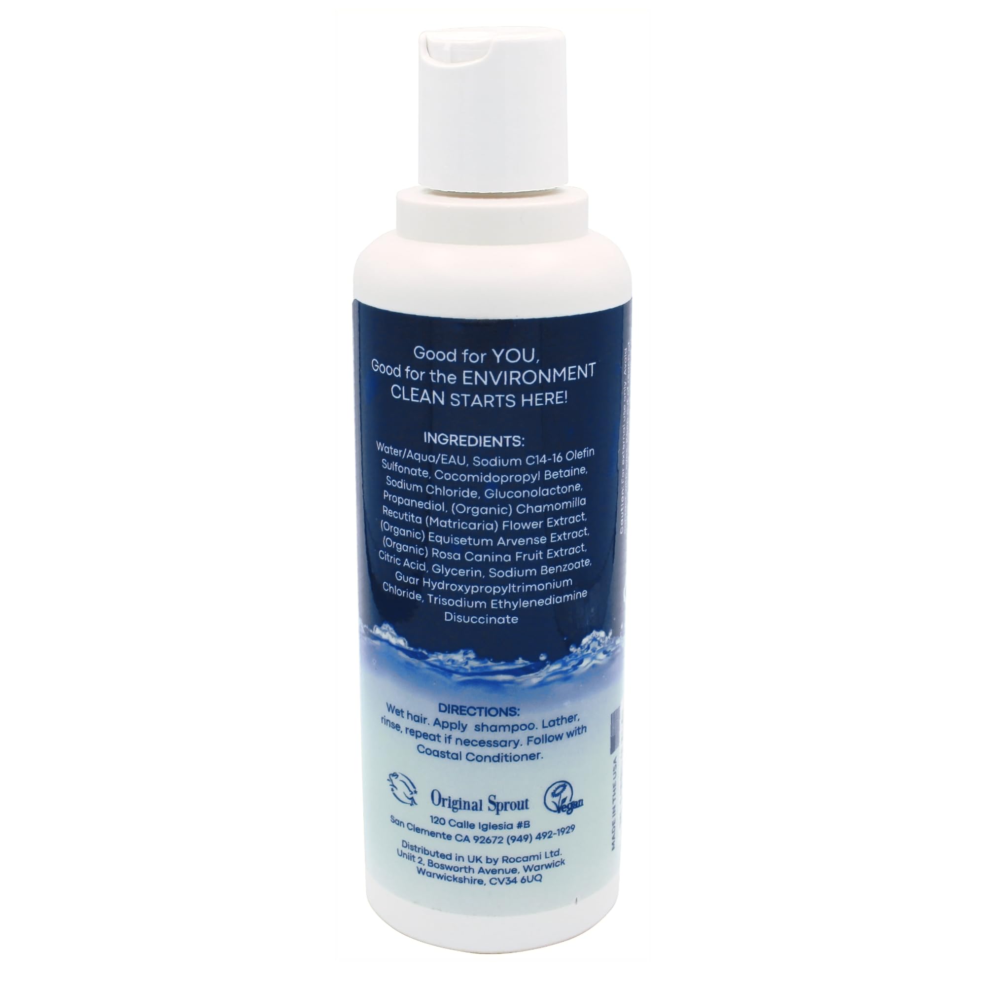 Original Sprout Coastal Collection Shampoo - Fragrance-Free, Vegan, 8 oz (All Hair Types)