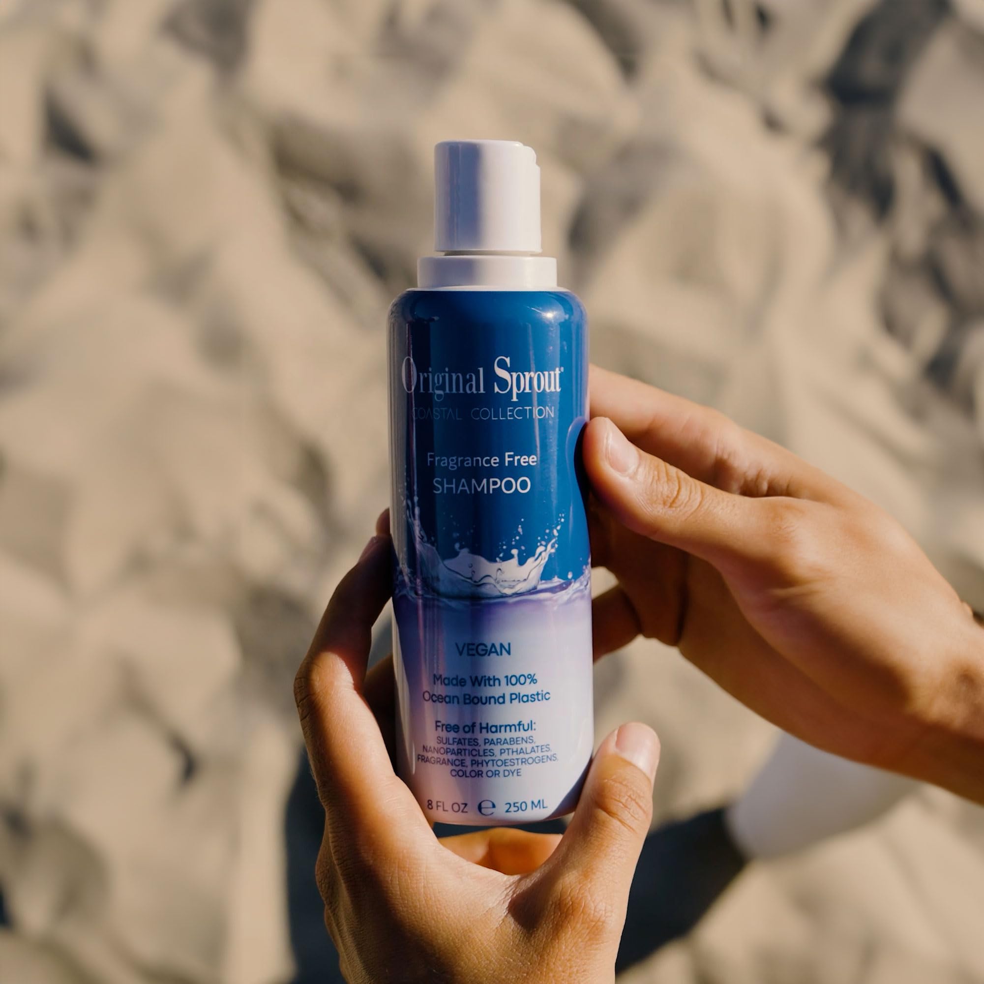 Original Sprout Coastal Collection Shampoo - Fragrance-Free, Vegan, 8 oz (All Hair Types)