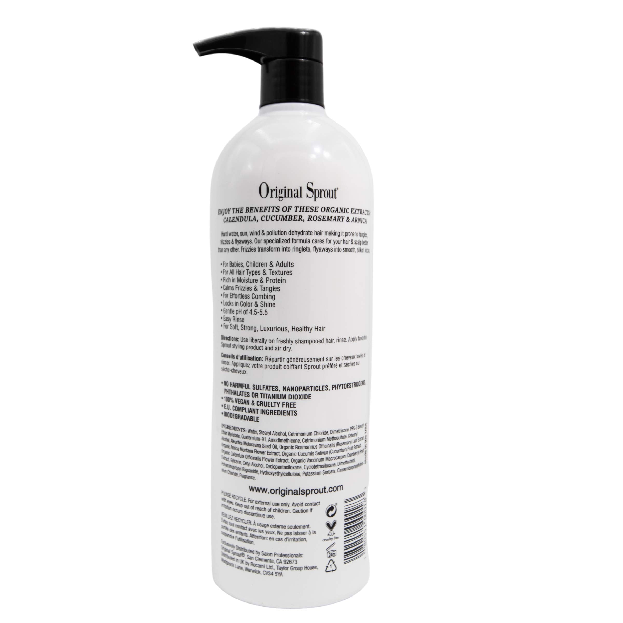 Original Sprout Deep Conditioner — Organic Vegan Hair Care, 32 oz, 2-Pack