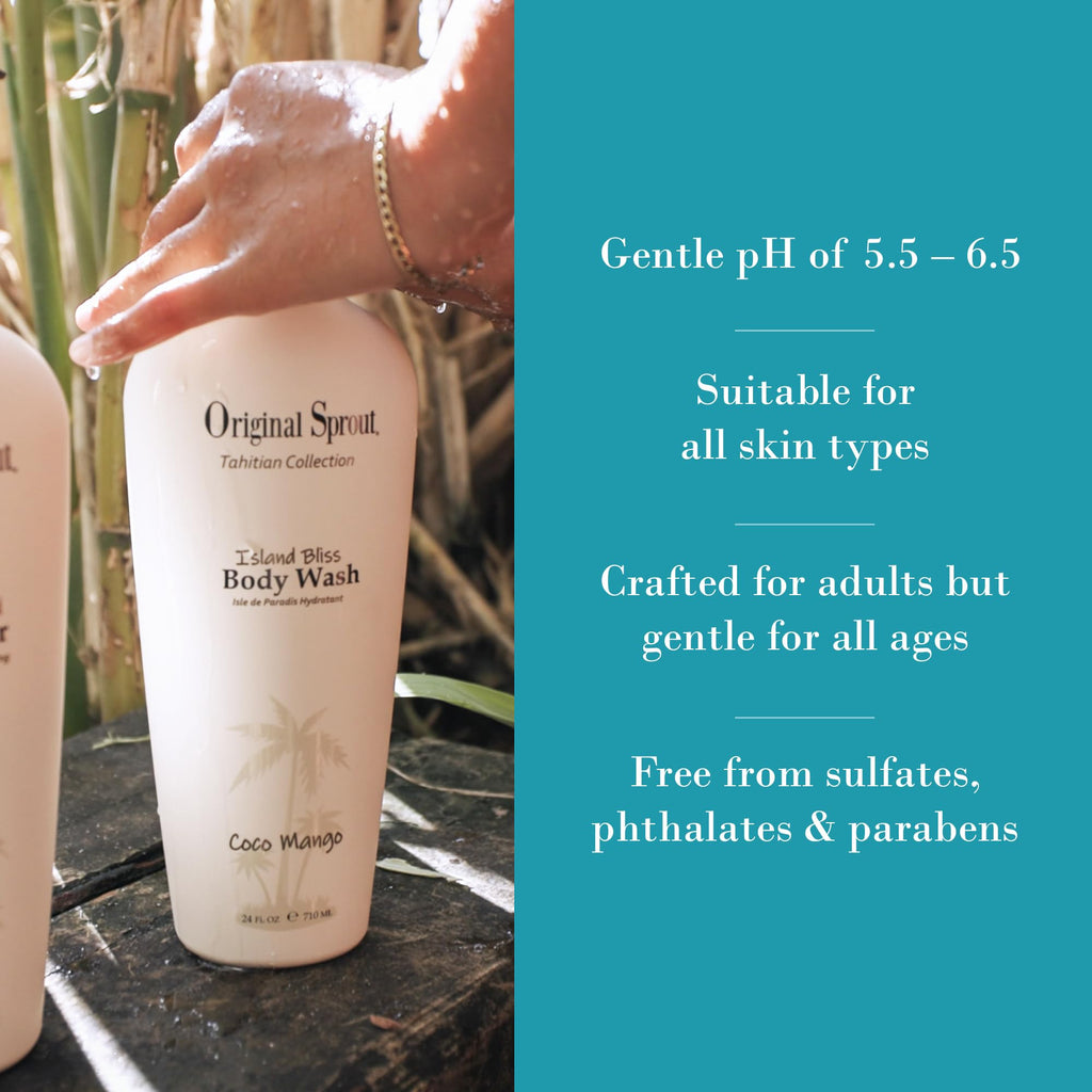 Original Sprout Island Bliss Moisturizing Body Wash – Calendula, Rosemary, Coconut Mango