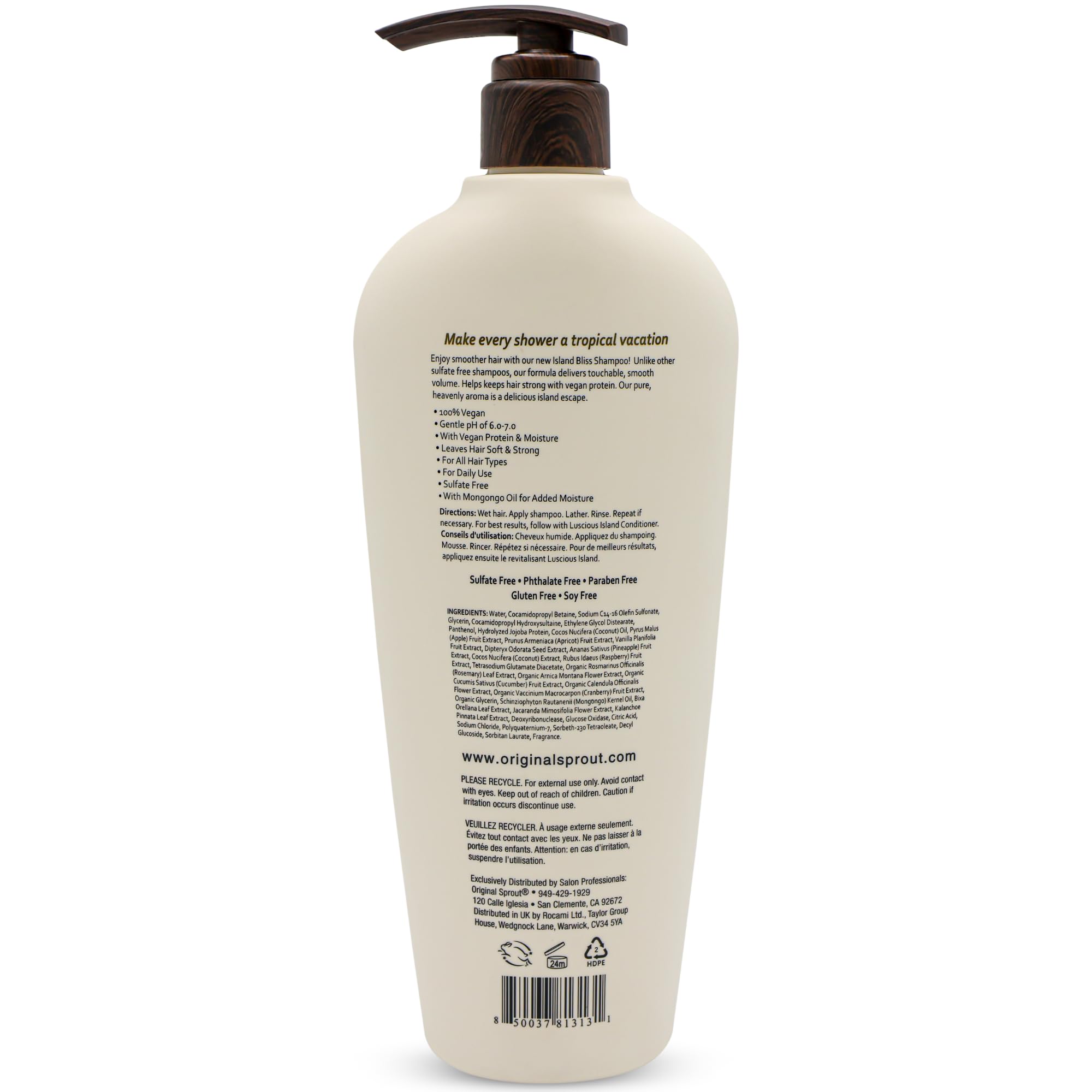 Original Sprout Island Bliss Moisture Rich Shampoo – Hydrating & Color-Safe (24 oz)