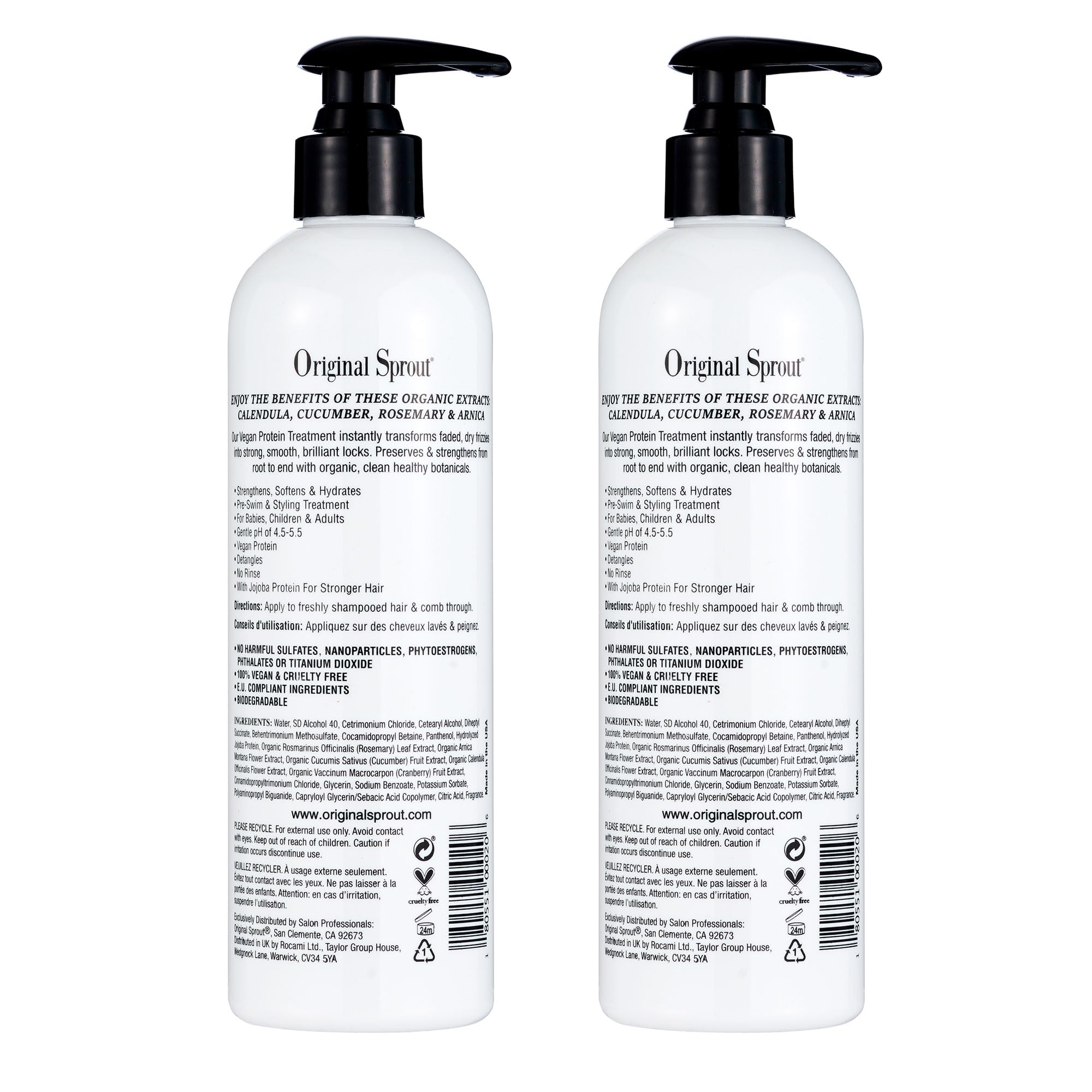 Original Sprout Leave-In Conditioner — Lightweight Detangler for Dry & Damaged Hair (12 oz, 2 Pack)