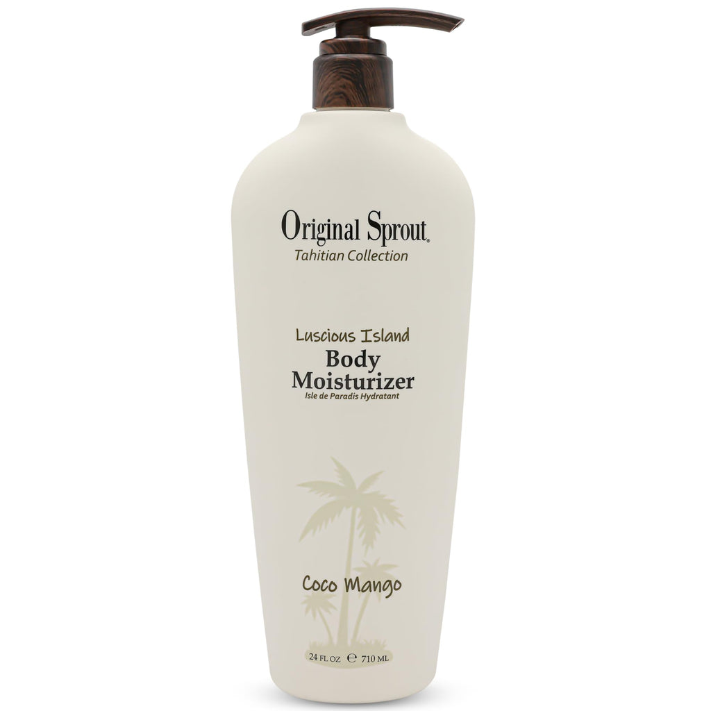 Original Sprout Luscious Island Body Moisturizer – Fast-Absorbing Coconut Mango Lotion, 24 oz