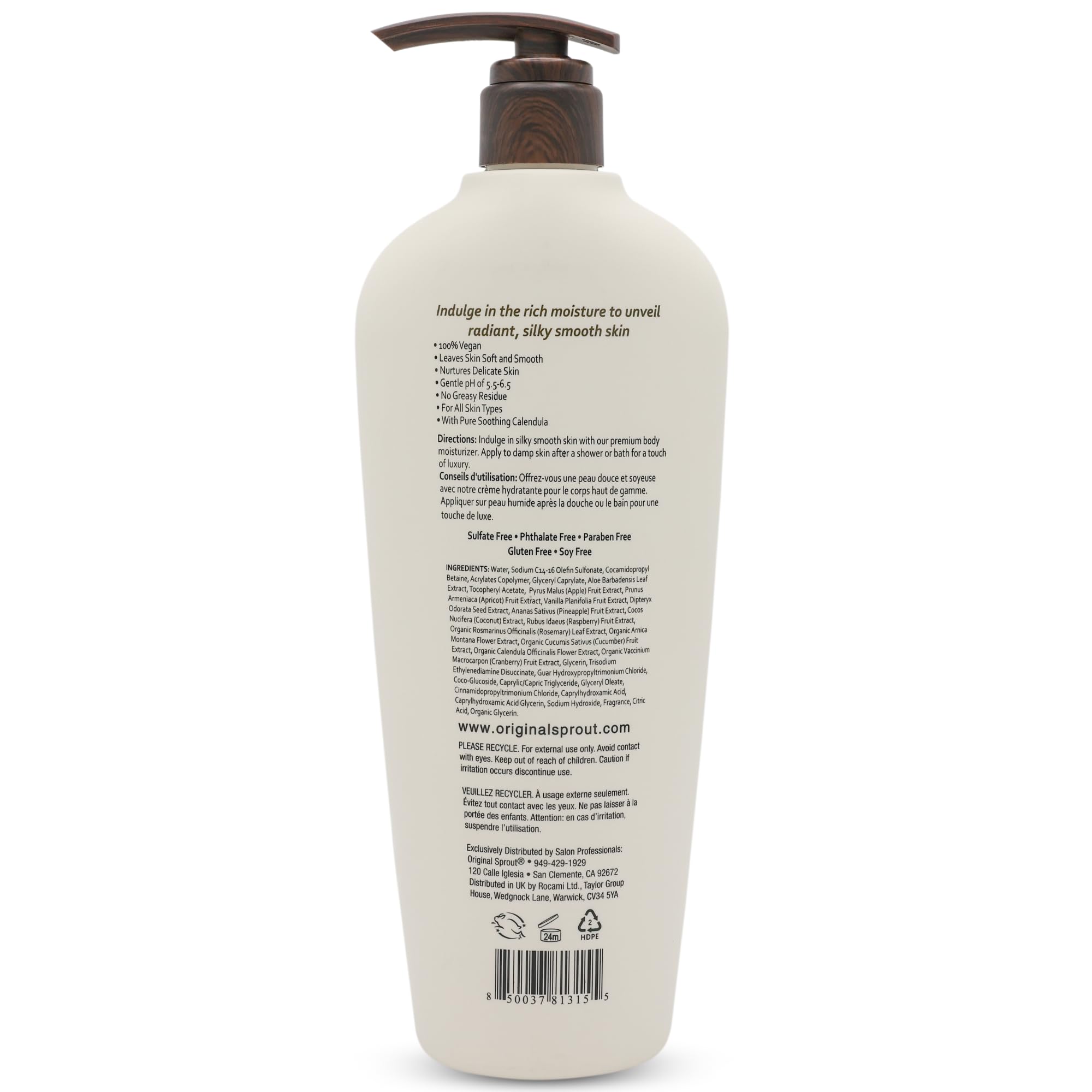 Original Sprout Luscious Island Body Moisturizer – Fast-Absorbing Coconut Mango Lotion, 24 oz