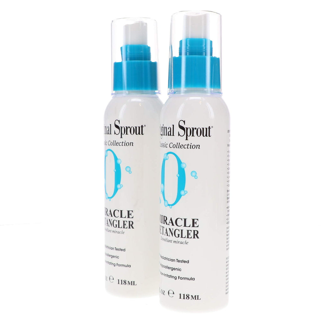 Original Sprout Miracle Detangler – All Hair Moisturizer & Leave-In Spray, 4 oz (2 Pack)