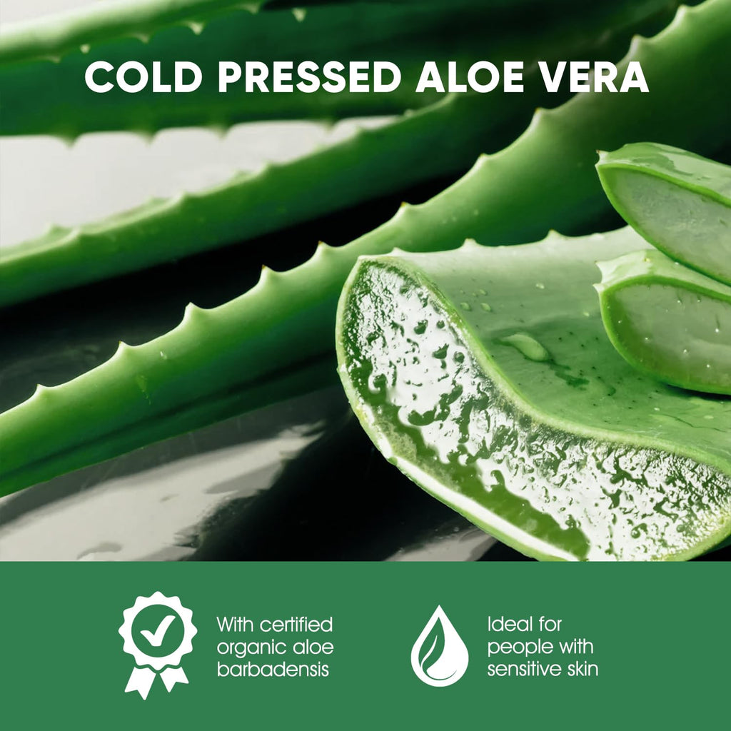 ORISO Aloe Vera Gel — Cold Pressed Aloe Barbadensis for Sunburn Relief & Hydration, 10 oz