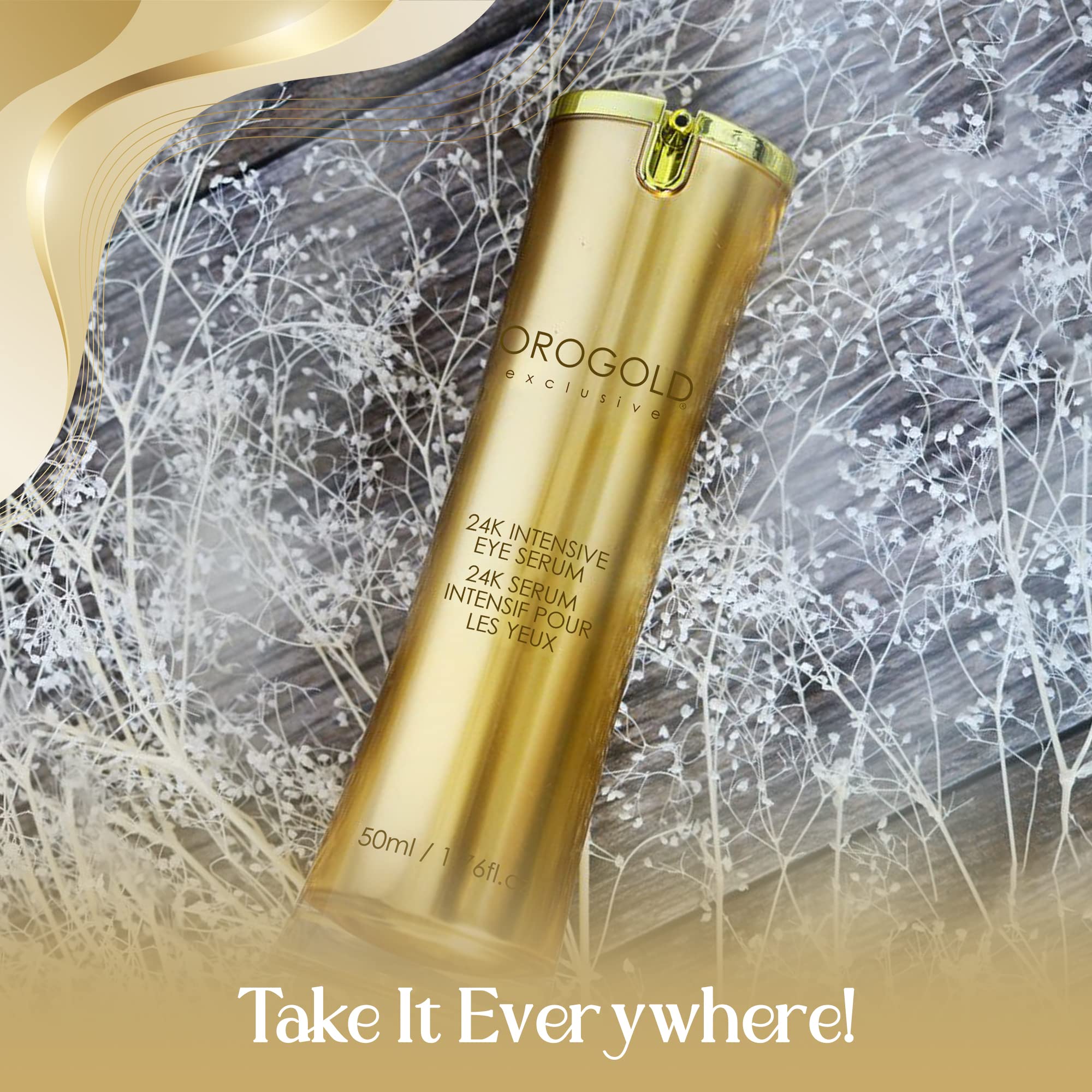 OROGOLD 24K Intensive Eye Serum | Gold-Infused Under-Eye Care, 1.76 oz