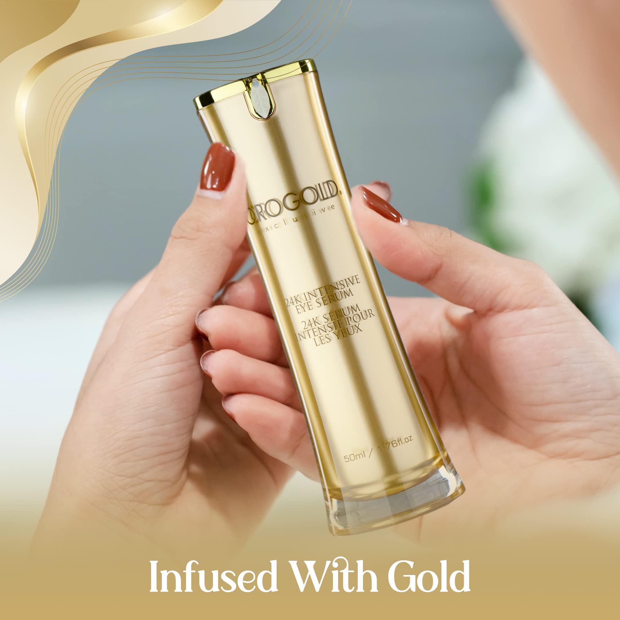 OROGOLD 24K Intensive Eye Serum | Gold-Infused Under-Eye Care, 1.76 oz