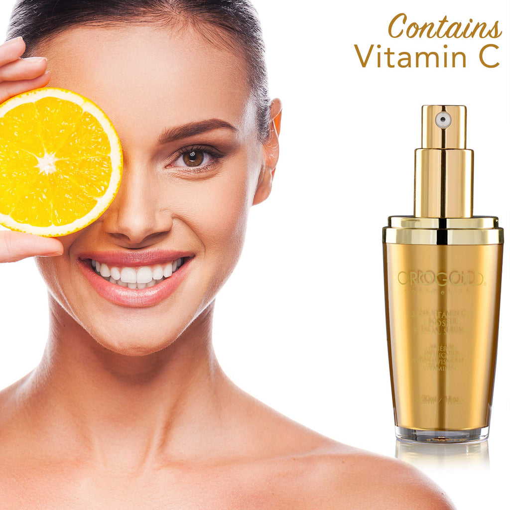 Orogold 24K Vitamin C Facial Serum – Anti-Aging, Brightening with Gold, 1 Fl Oz