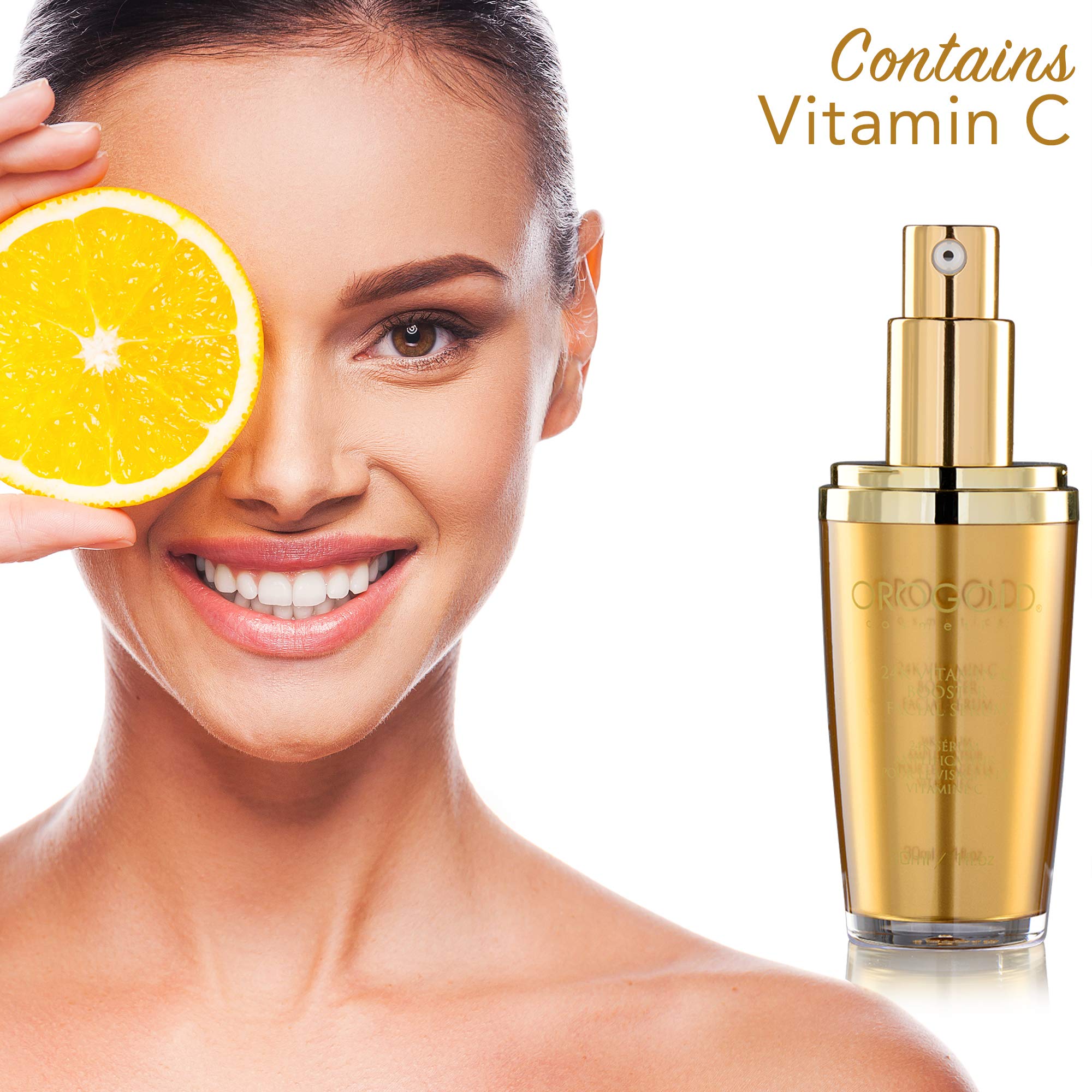 Orogold 24K Vitamin C Facial Serum – Anti-Aging, Brightening with Gold, 1 Fl Oz