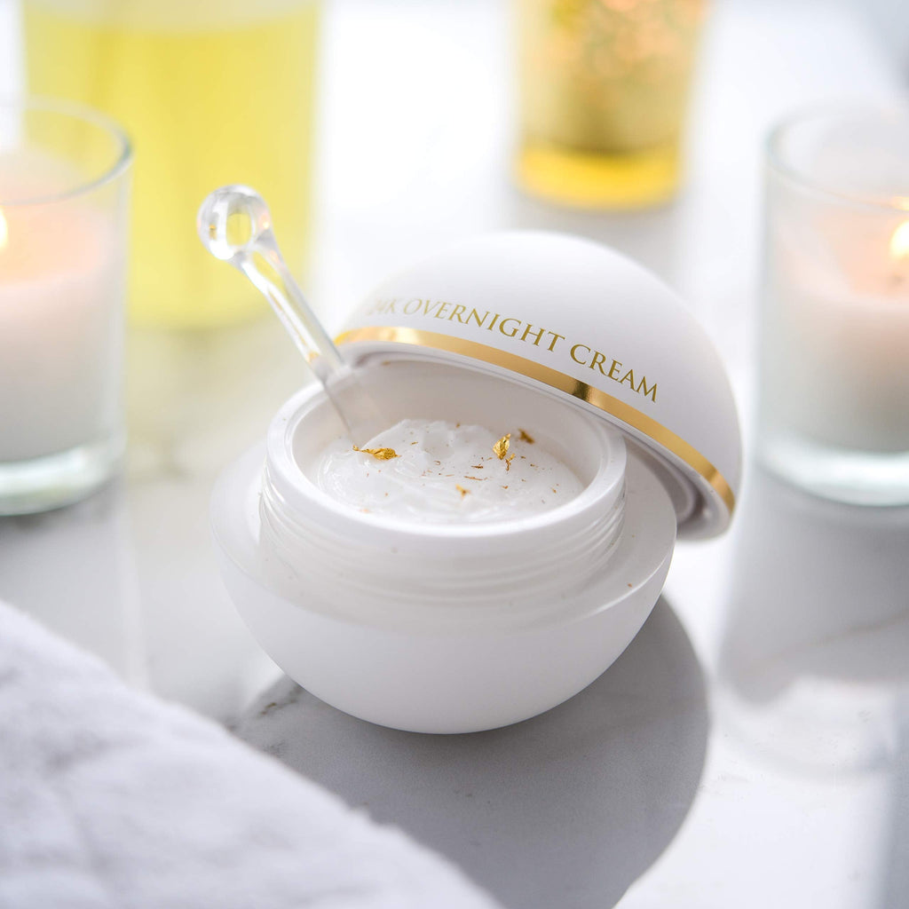 Orogold White Gold 24K Overnight Cream – Deep Hydration Night Moisturizer (1.76 oz)