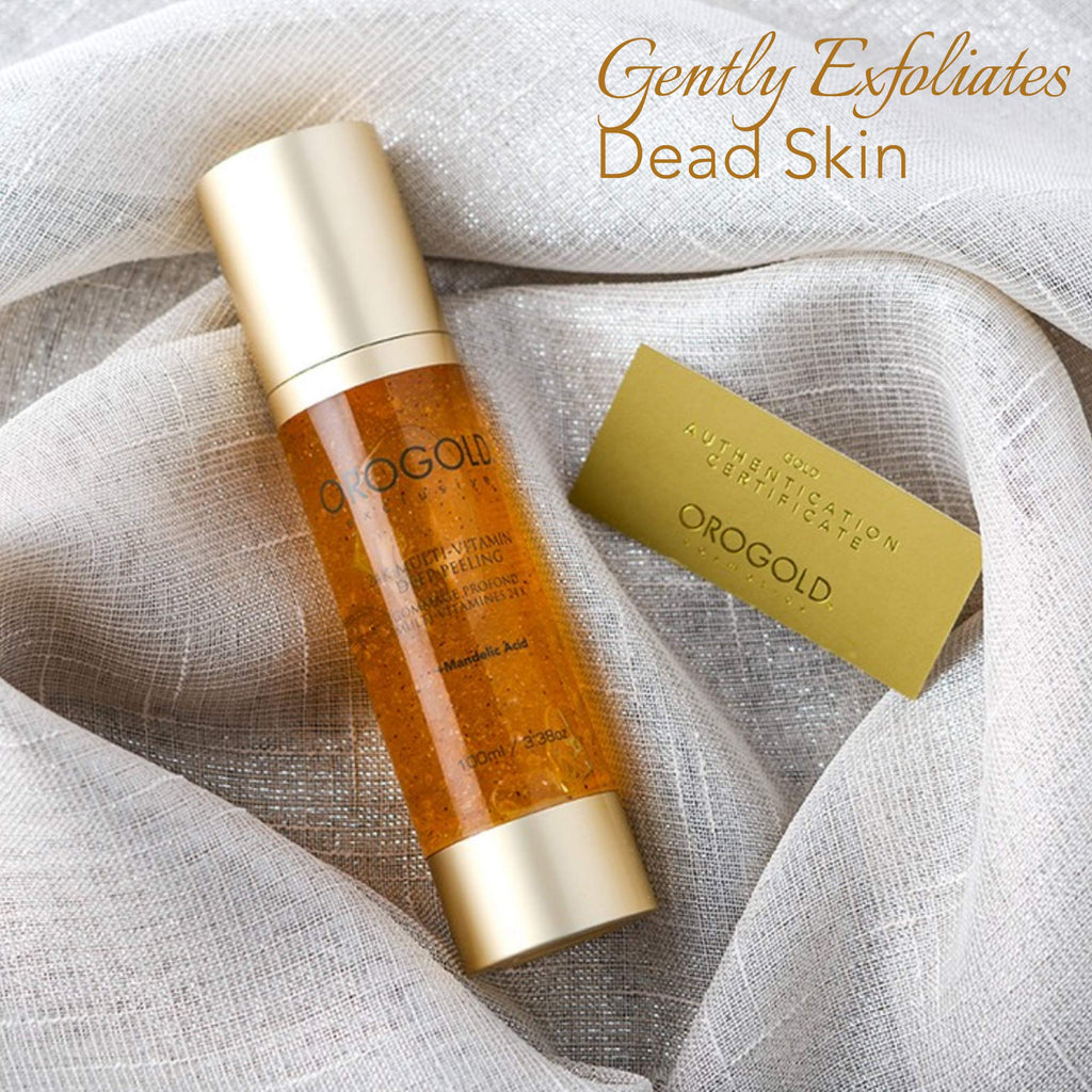 OROGOLD White Gold 24K Multi-Vitamin Deep Peeling – Exfoliating Facial Gel (1.76 oz)