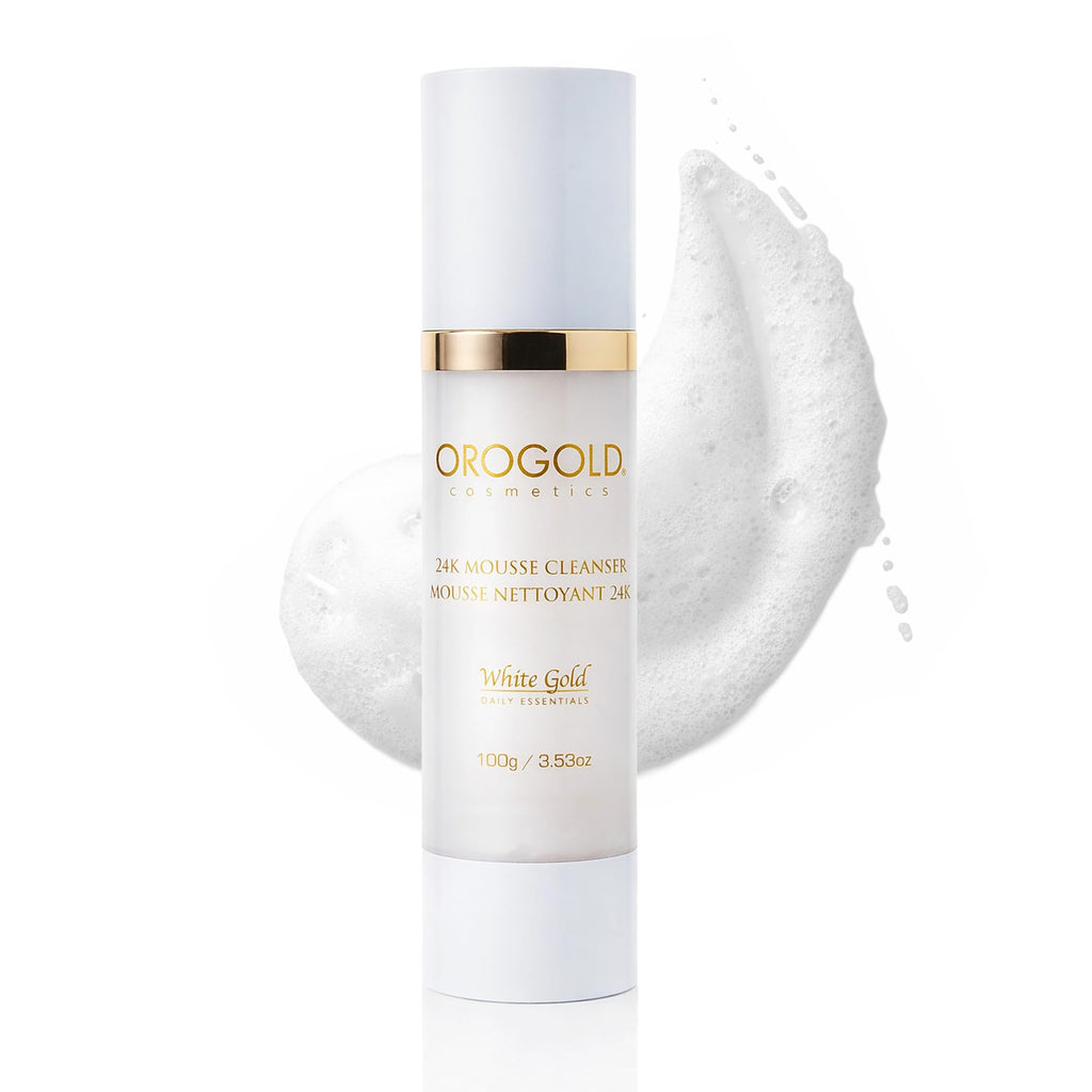 OROGOLD White Gold 24K Anti Aging Facial Cleanser - 100 ml / 3.38 Fl Oz