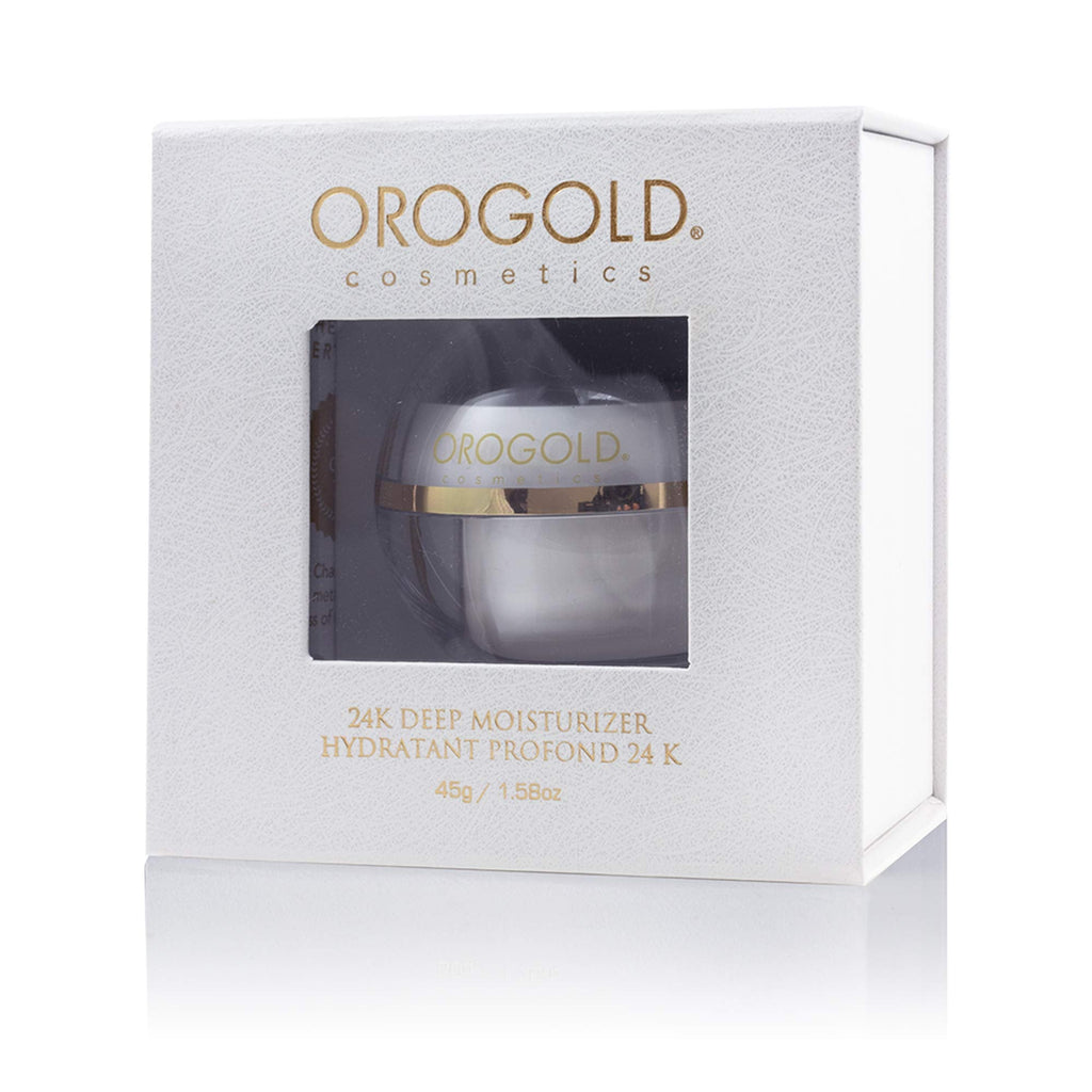 Orogold White Gold Day Moisturizer – 24K Gold Deep Hydration with White Tea, Chamomile, Shea Butter, Vitamin C & E – 1.6 oz