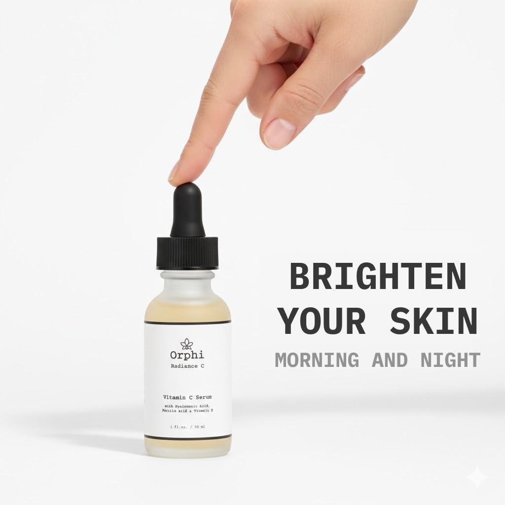 Orphi Radiance C Serum – Fragrance-Free Vitamin C with Hyaluronic Acid | USA Made