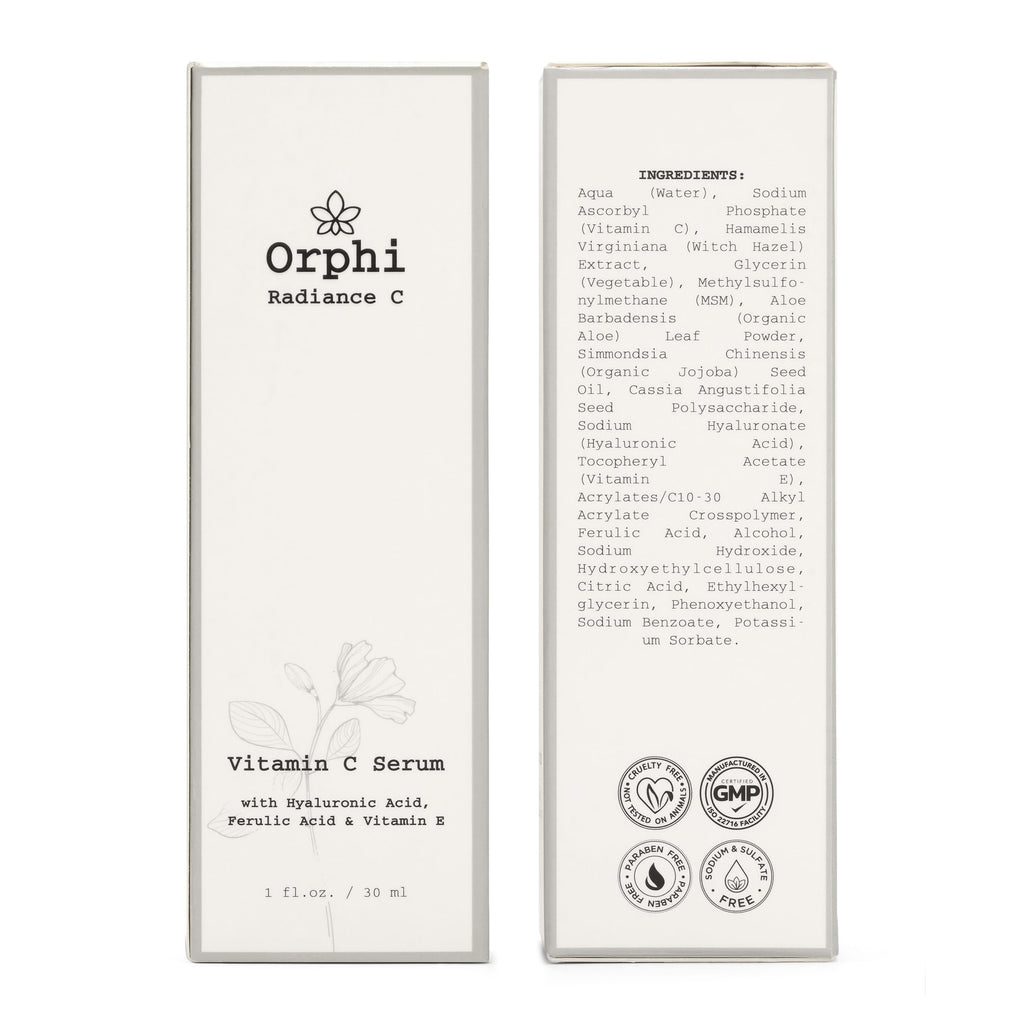 Orphi Radiance C Serum – Fragrance-Free Vitamin C with Hyaluronic Acid | USA Made