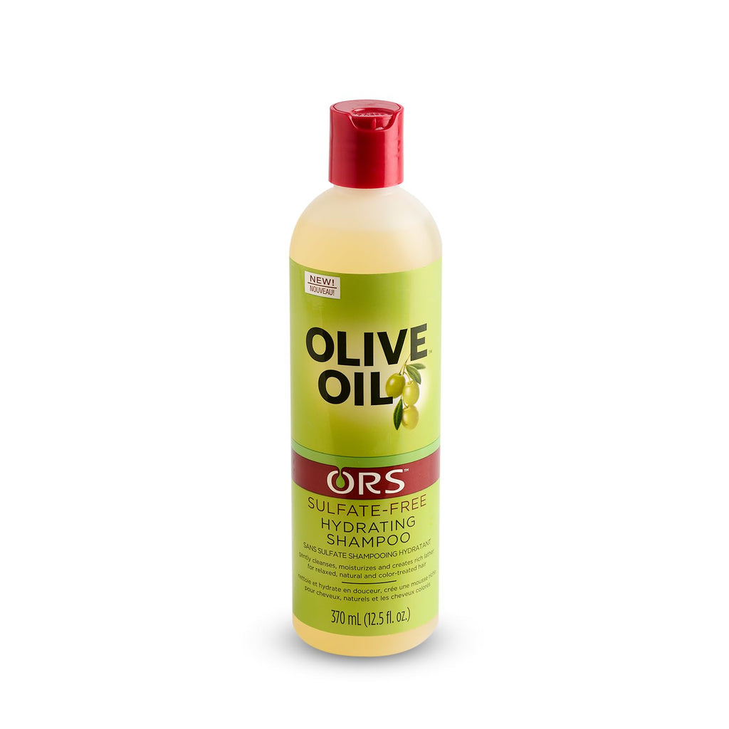 ORS Olive Oil Sulfate-Free Hydrating Shampoo – 12.5 oz, Color- & Keratin-Treatment Friendly