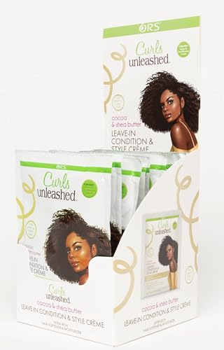 ORS Curls Unleashed Cocoa & Shea Butter Leave-In Conditioner & Style Creme Travel Pack 1.7 oz x12