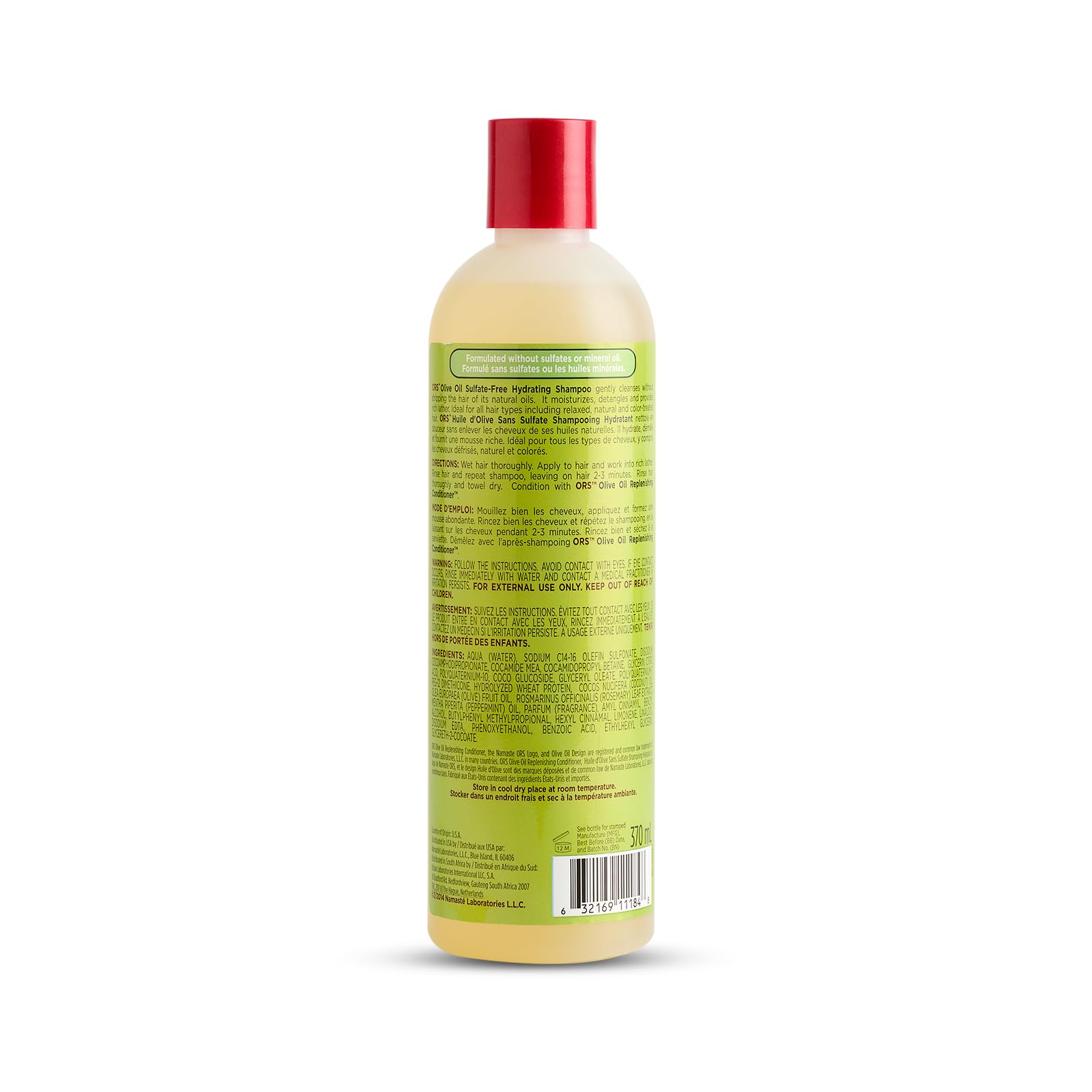 ORS Olive Oil Sulfate-Free Hydrating Shampoo – 12.5 oz, Color- & Keratin-Treatment Friendly