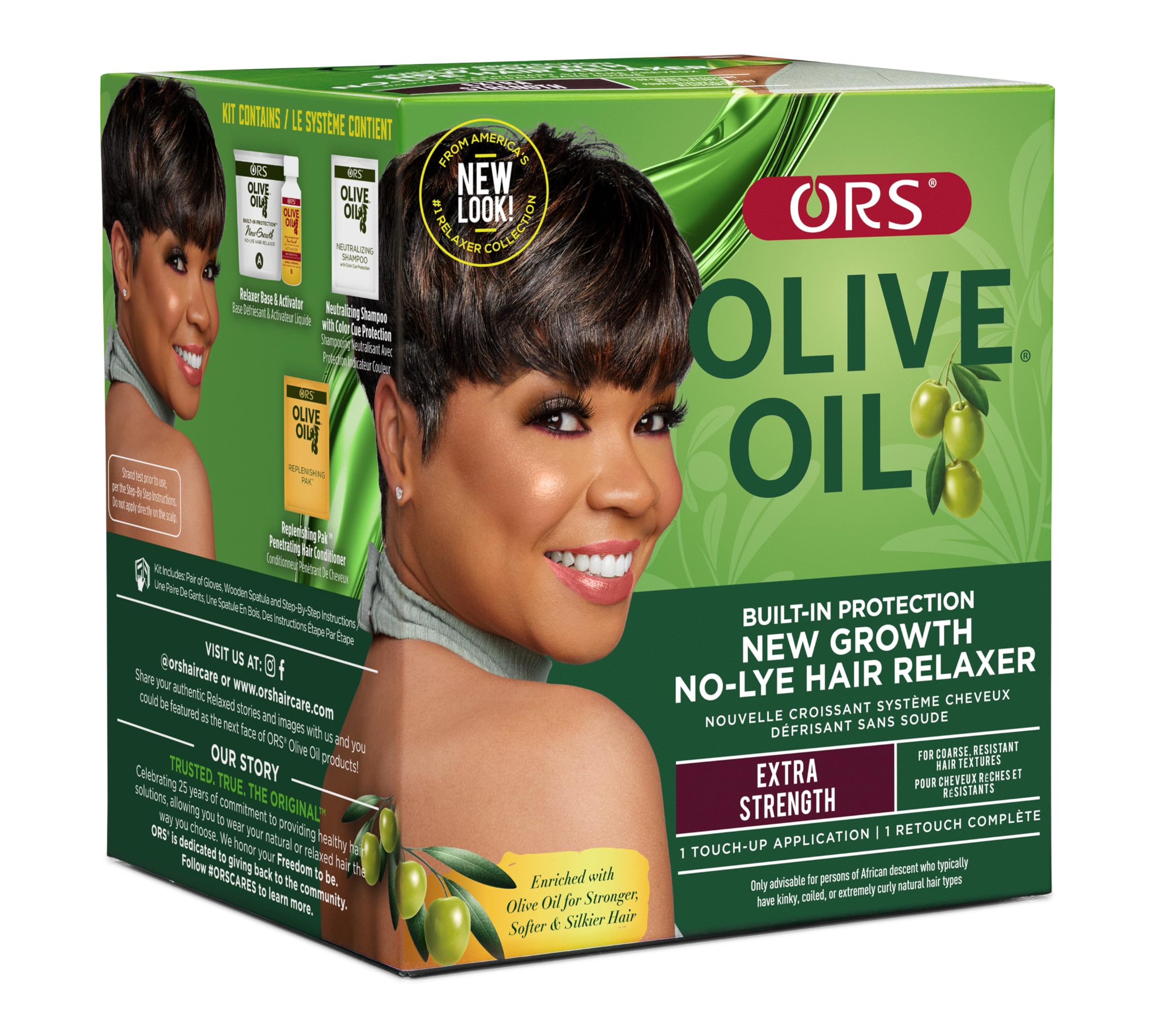 ORS Olive Oil No-Lye Relaxer – Extra Strength with Built-In Protection for New Growth