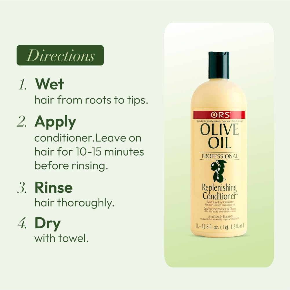 ORS Olive Oil Professional Replenishing Conditioner 33.8 oz Pack of 2