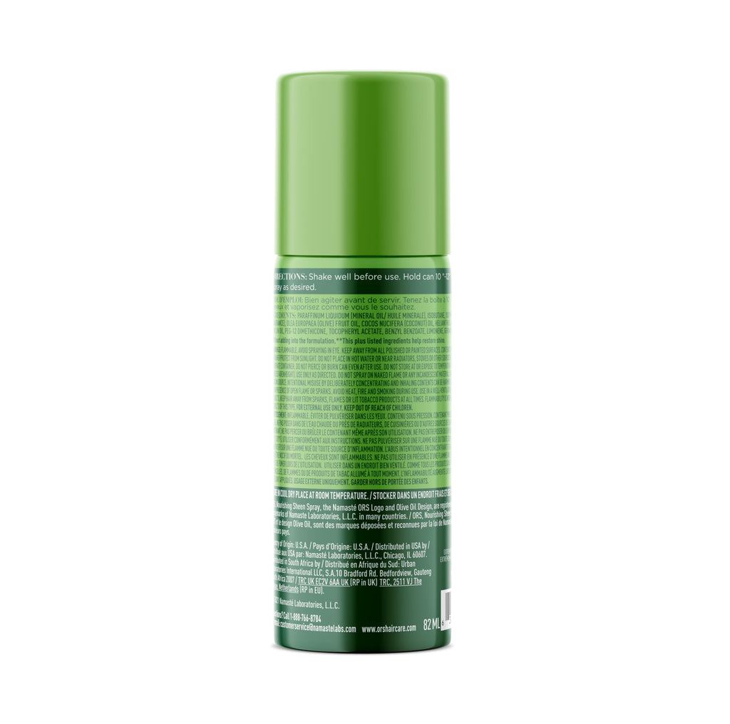 ORS Olive Oil Nourishing Sheen Spray with Coconut Oil – Restorative Shine, Travel Size (Pack of 2)