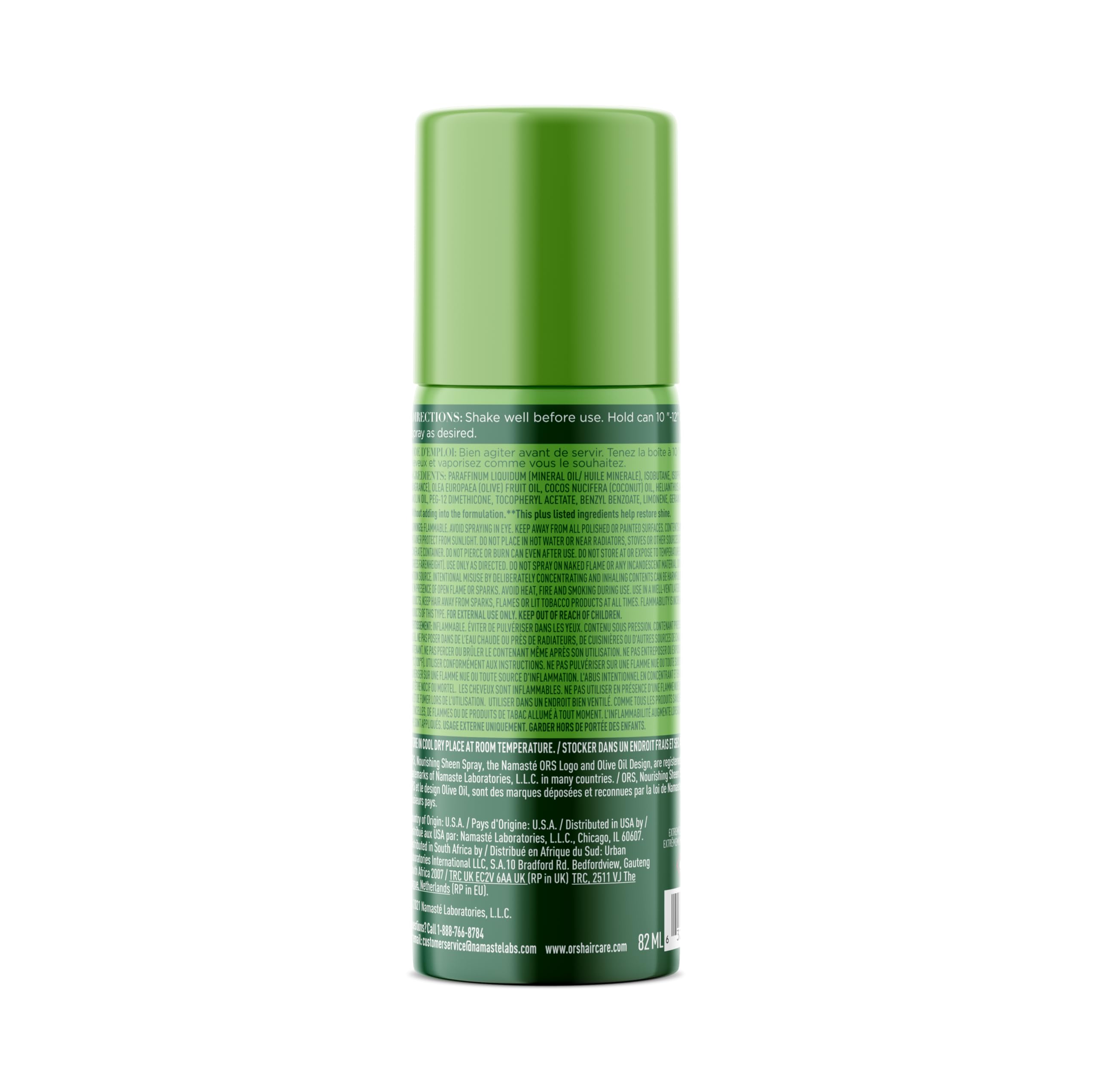 ORS Olive Oil Nourishing Sheen Spray with Coconut Oil – Restorative Shine, Travel Size (Pack of 2)