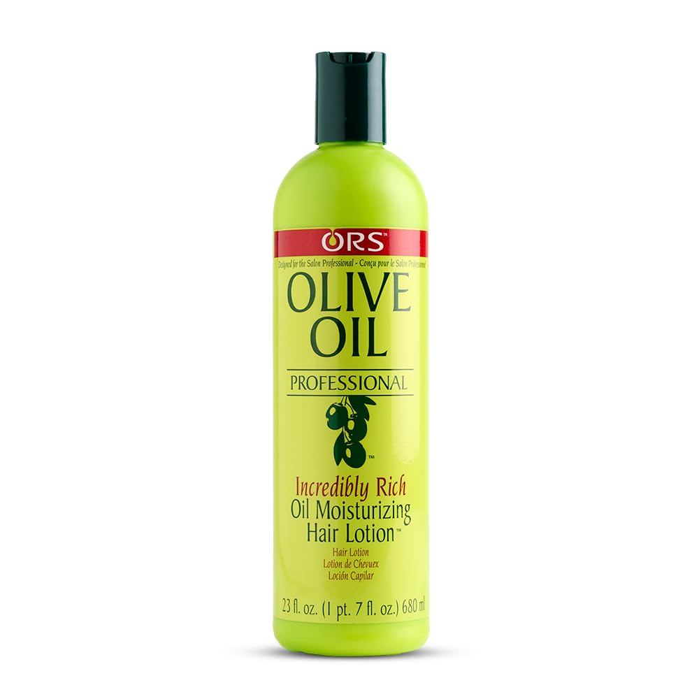 ORS Olive Oil Professional Rich Oil Moisturizing Hair Lotion 23 oz | Salon-Grade Hydration & Heat Protection