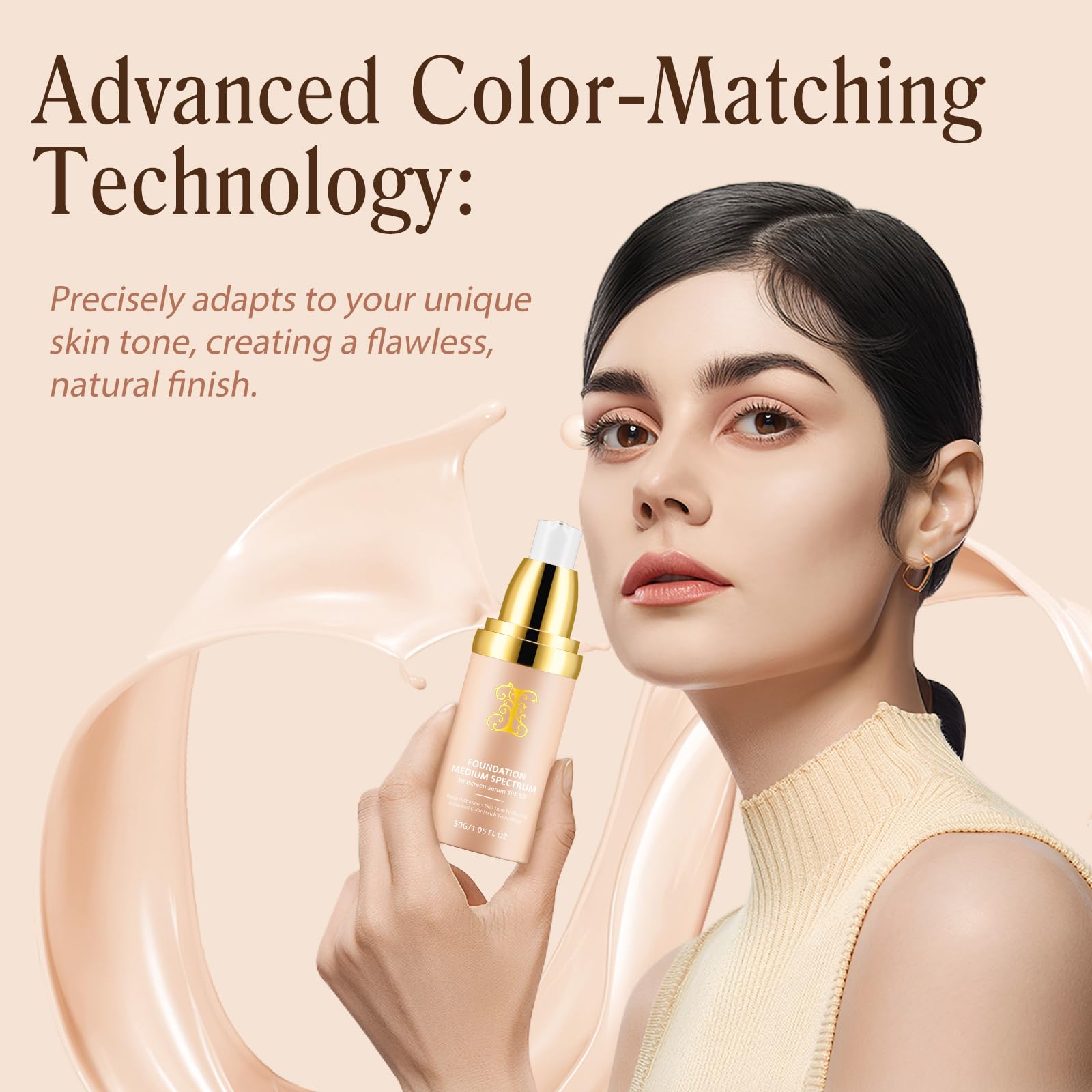 O.SECERT Color Changing Foundation – SPF15, Full Coverage, Natural Finish (#2, 30ml)