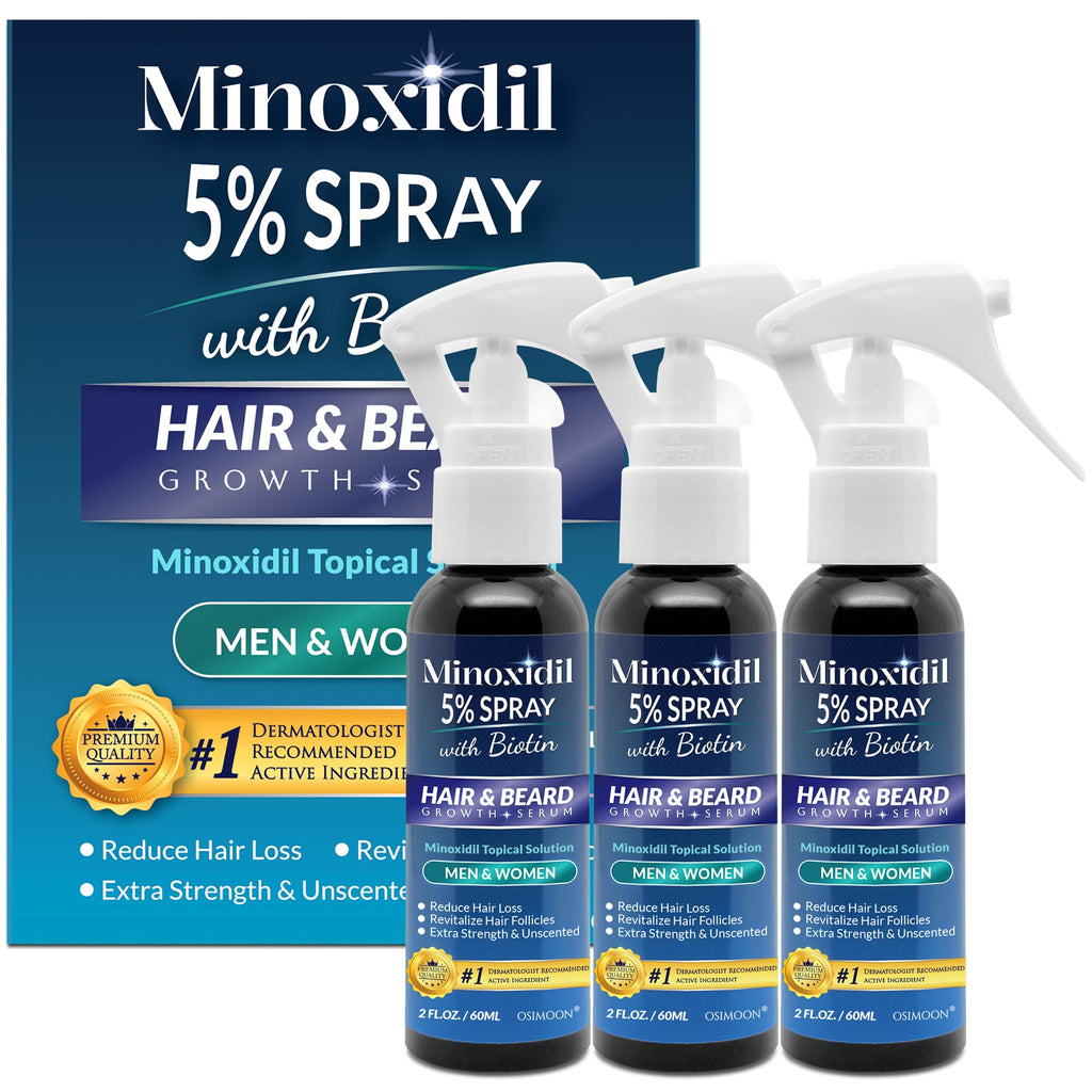 OSIMOON 5% Minoxidil Hair Growth Spray for Men & Women – 180ml