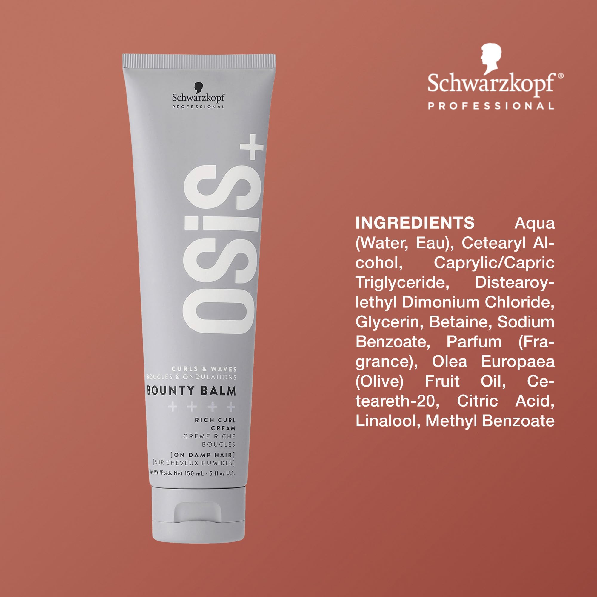 OSiS+ Bounty Balm Rich Curl Cream 5 oz (2 Pack) — Frizz Reduction & Texture Enhancement for All Curl Types