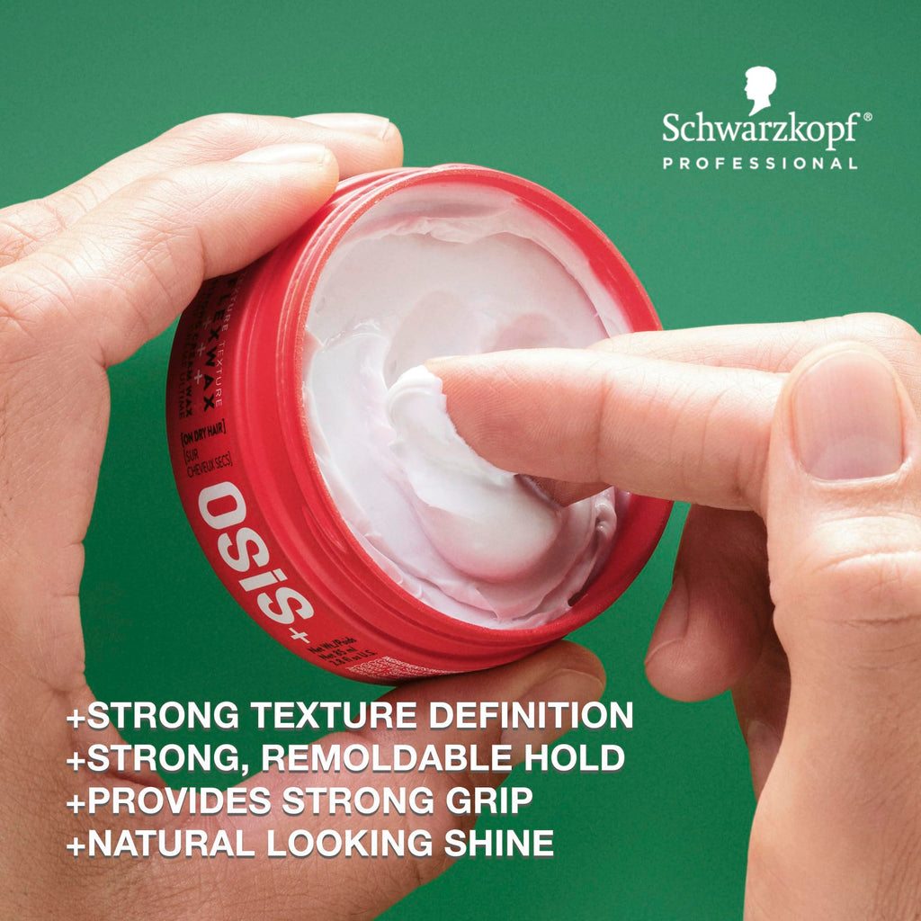 OSiS+ Flexwax Ultra-Strong Cream Wax – 2 Pack, Long-Lasting Hold & Texture