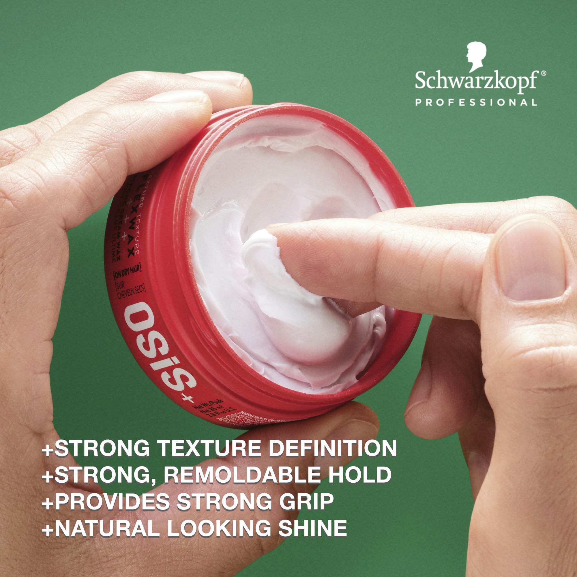 OSiS+ Flexwax Ultra-Strong Cream Wax – 2 Pack, Long-Lasting Hold & Texture