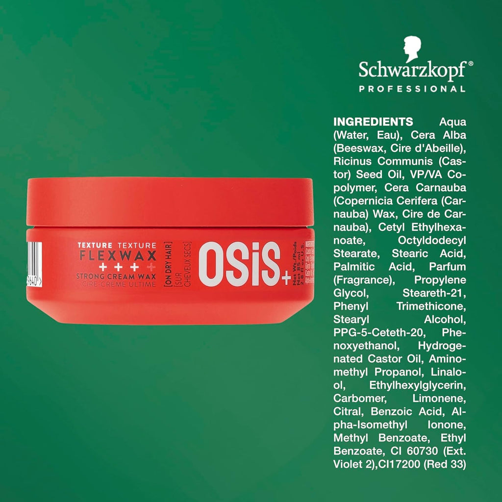 OSiS+ Flexwax Ultra-Strong Cream Wax – 2 Pack, Long-Lasting Hold & Texture