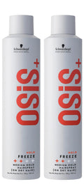 OSiS+ Freeze Medium Hold Hairspray 9 oz (2-Pack) – All Day Hold, Humidity & Heat Protection